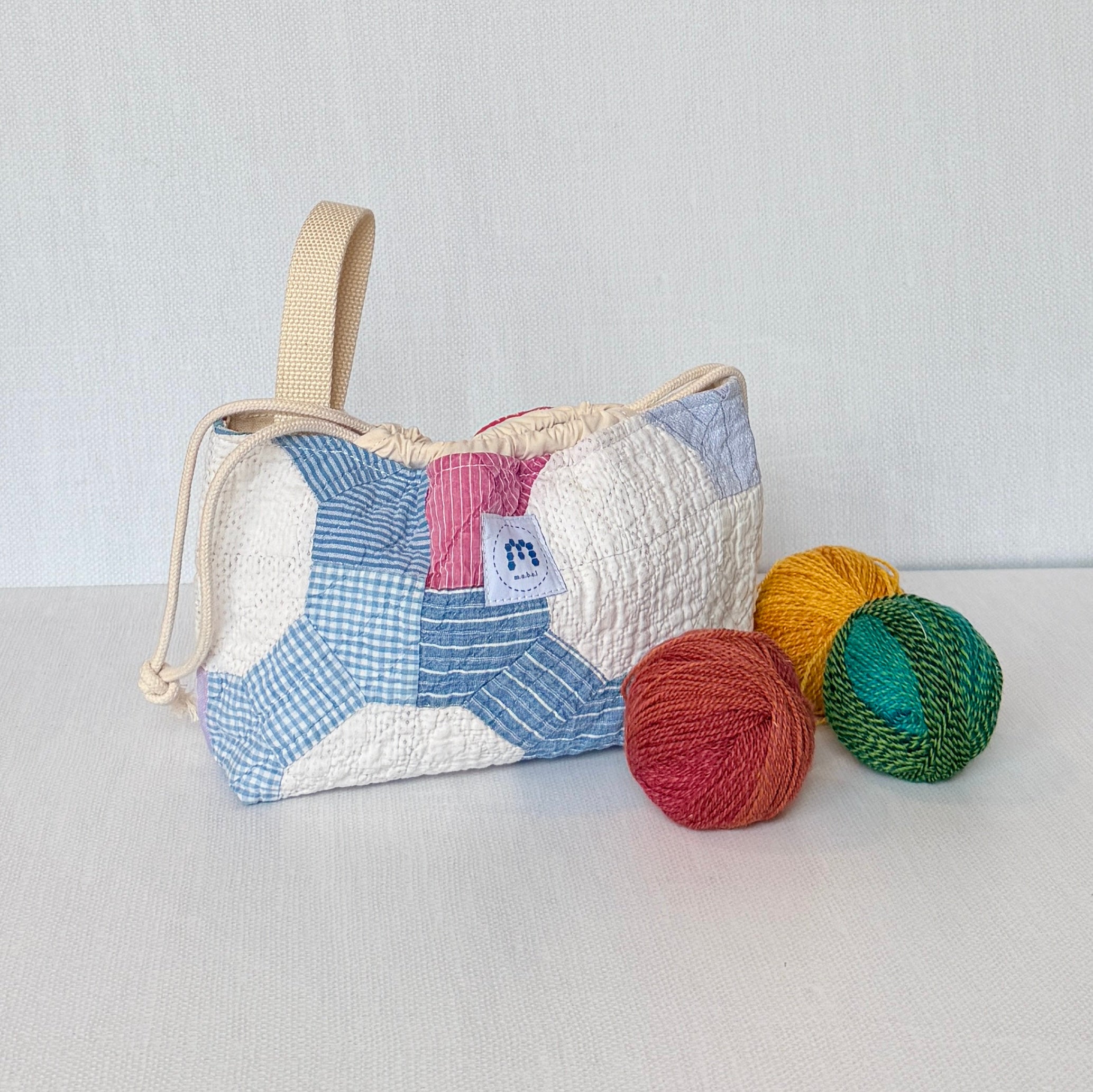 Baby Bucket Bag (Indigo Bowtie)