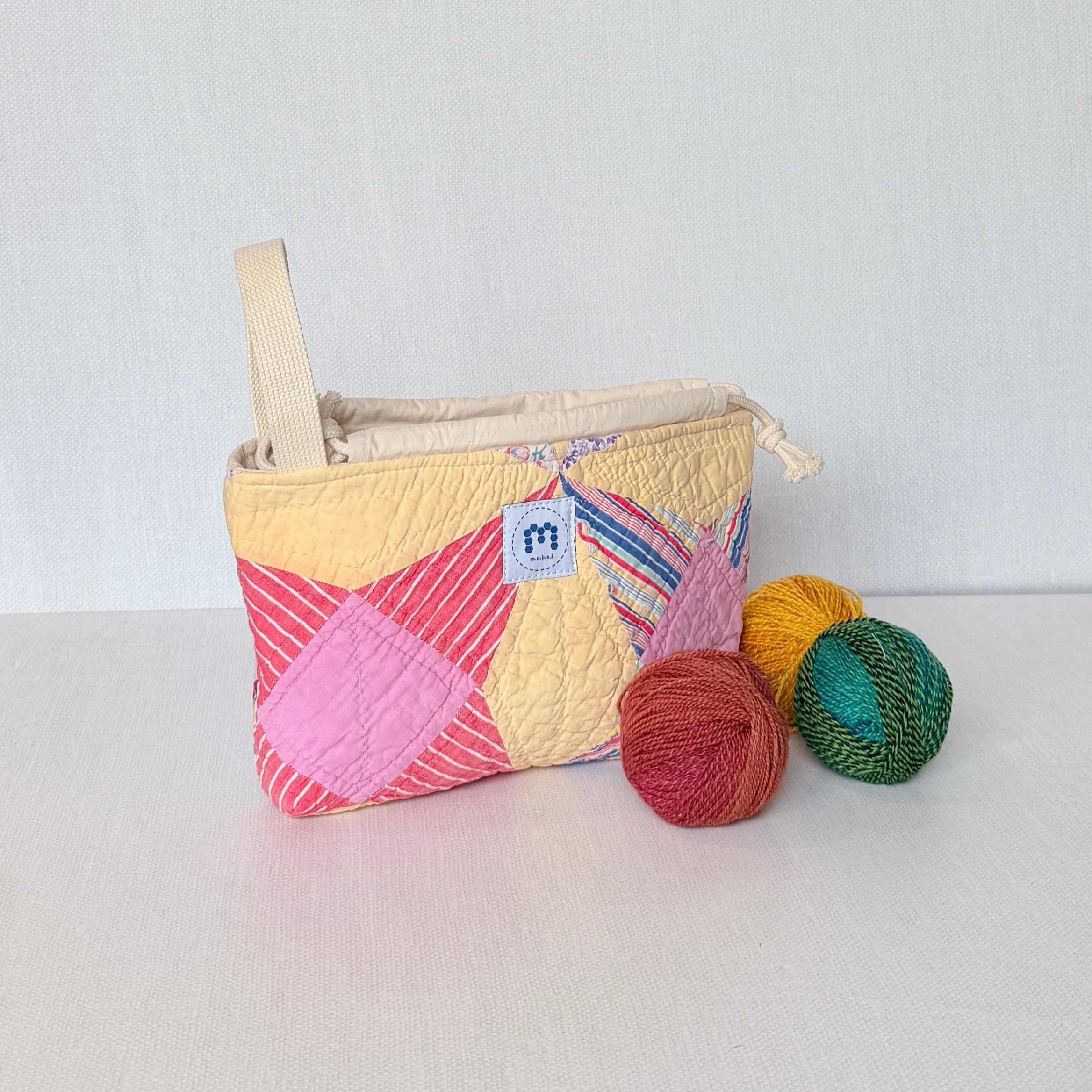 Baby Bucket Bag (Yellow Hummingbird with Stripes)