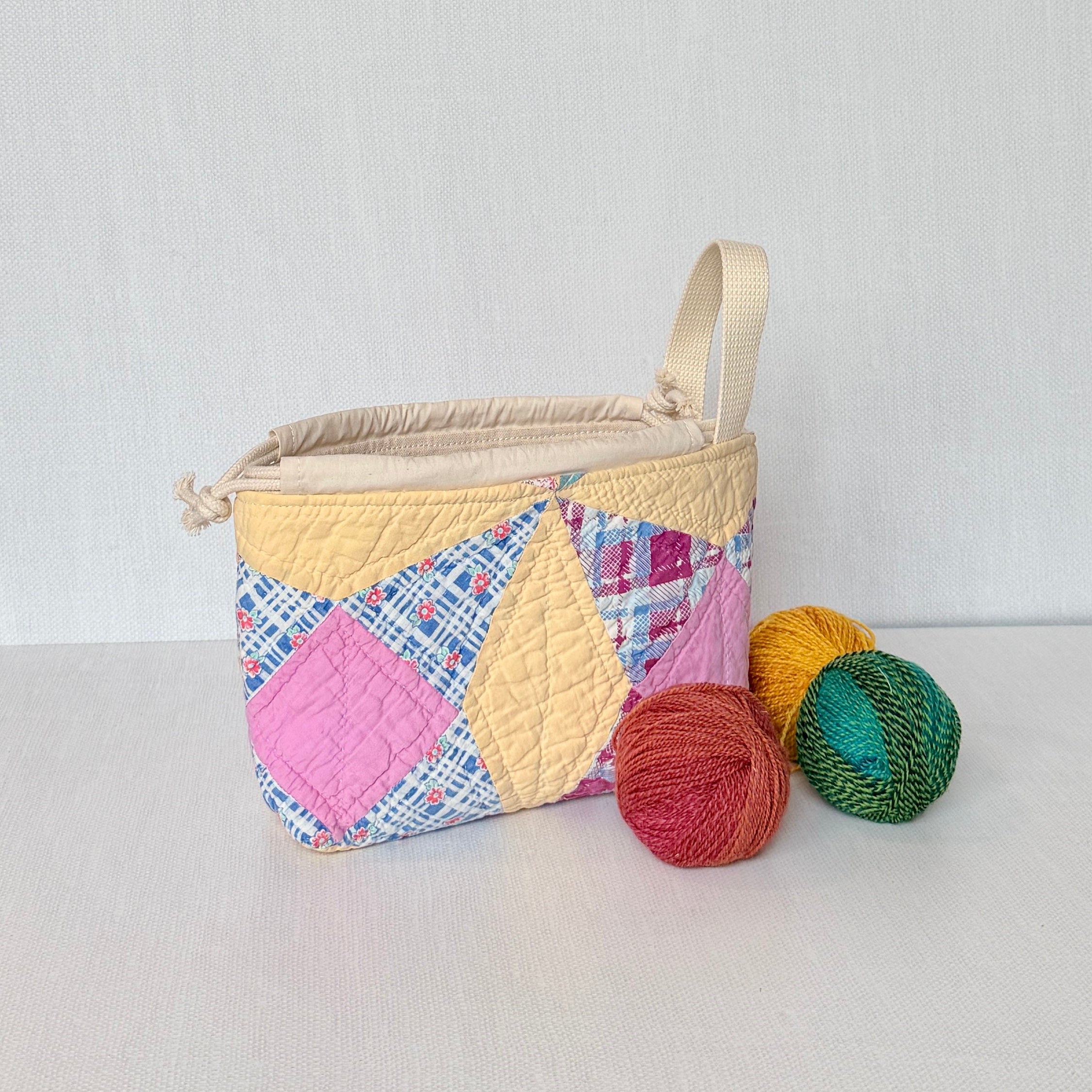 Baby Bucket Bag (Yellow Hummingbird with Stripes)