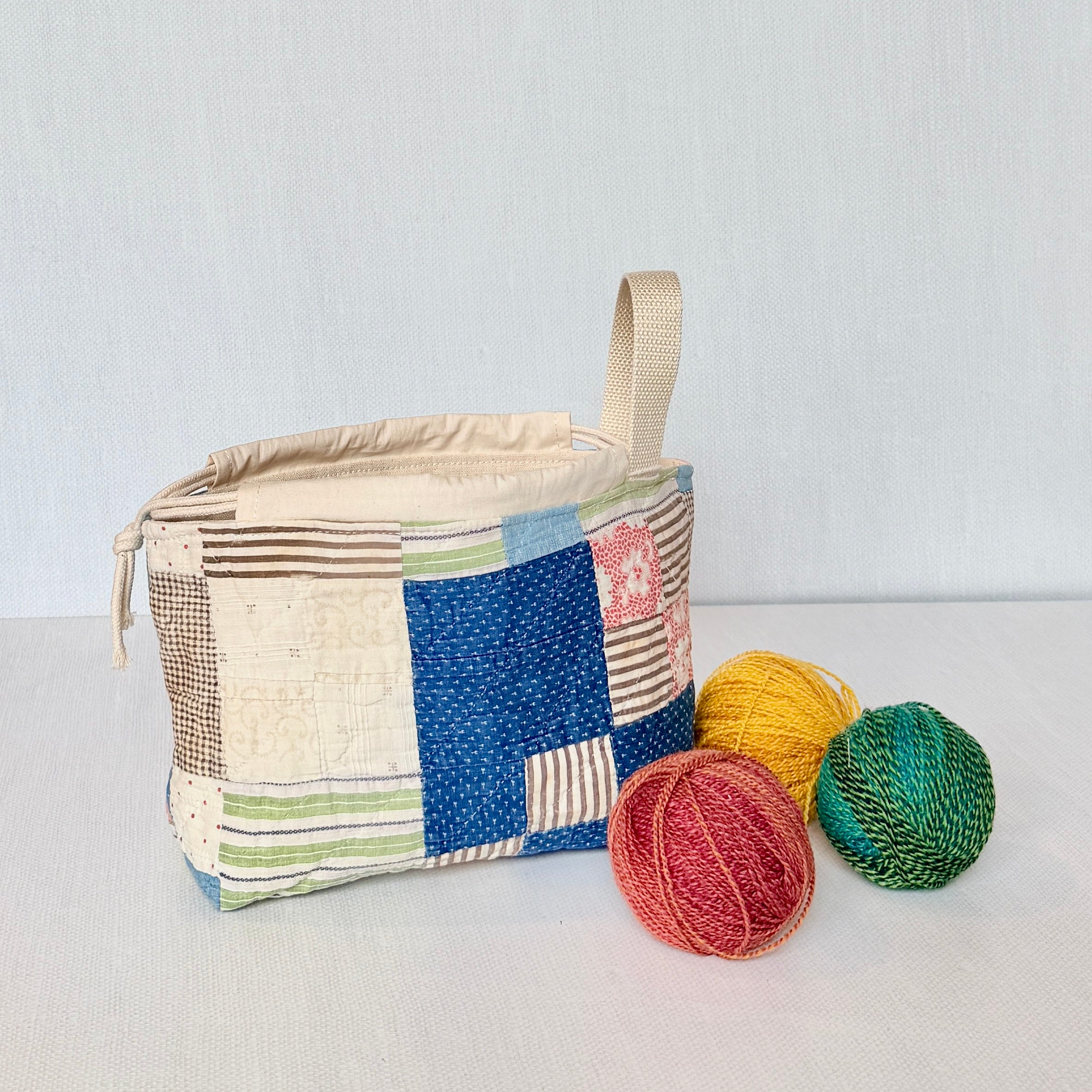 Baby Bucket Bag (Indigo 4 Patch)