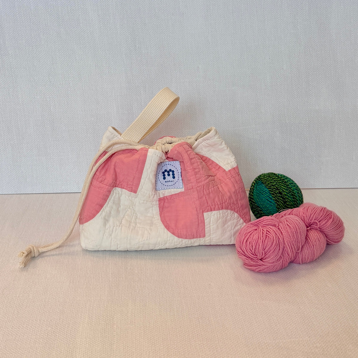 Baby Bucket Bag (Pink Drunkard's Path)