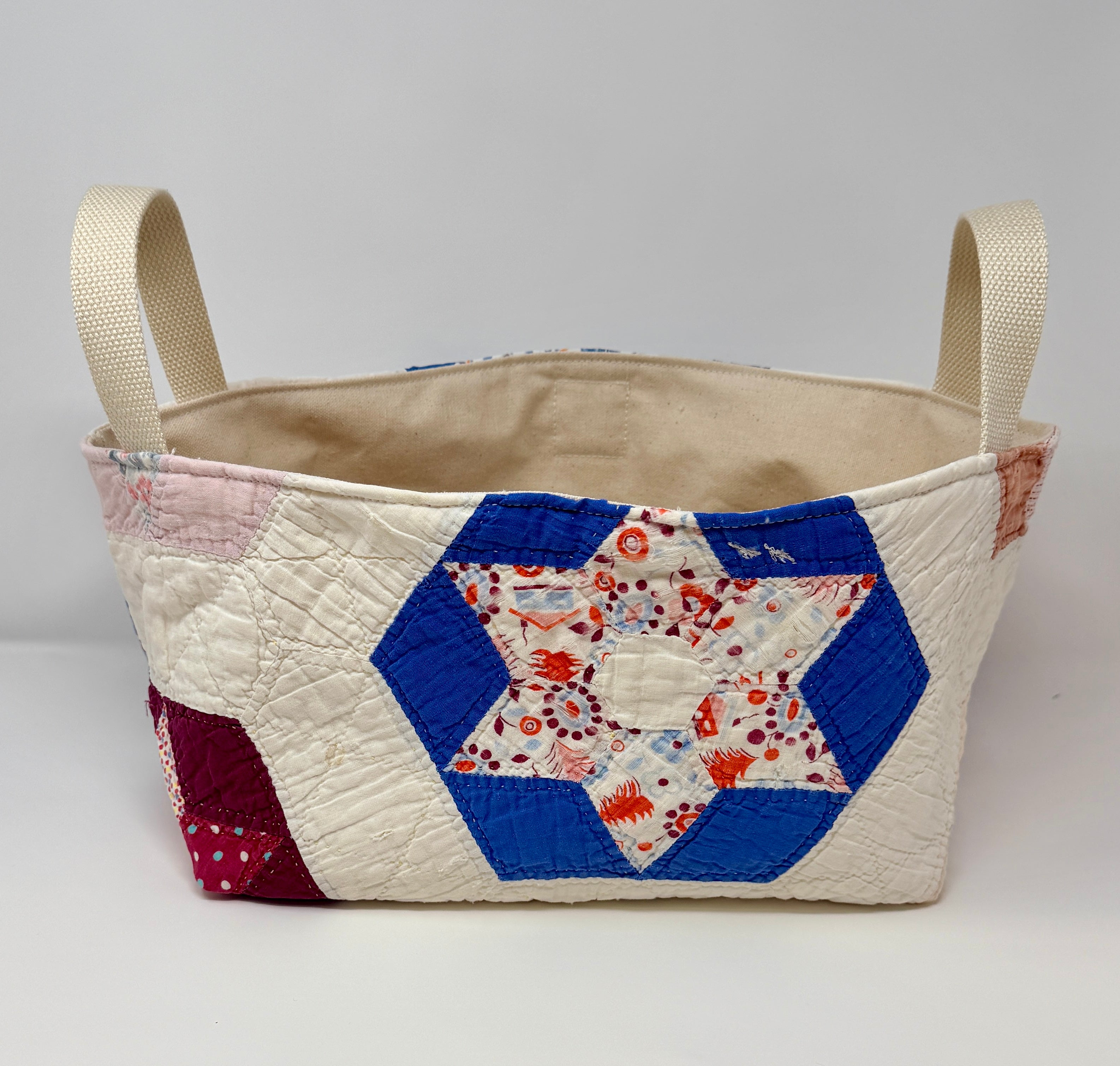 Quilt Basket (Bright 6 Point Star #1)