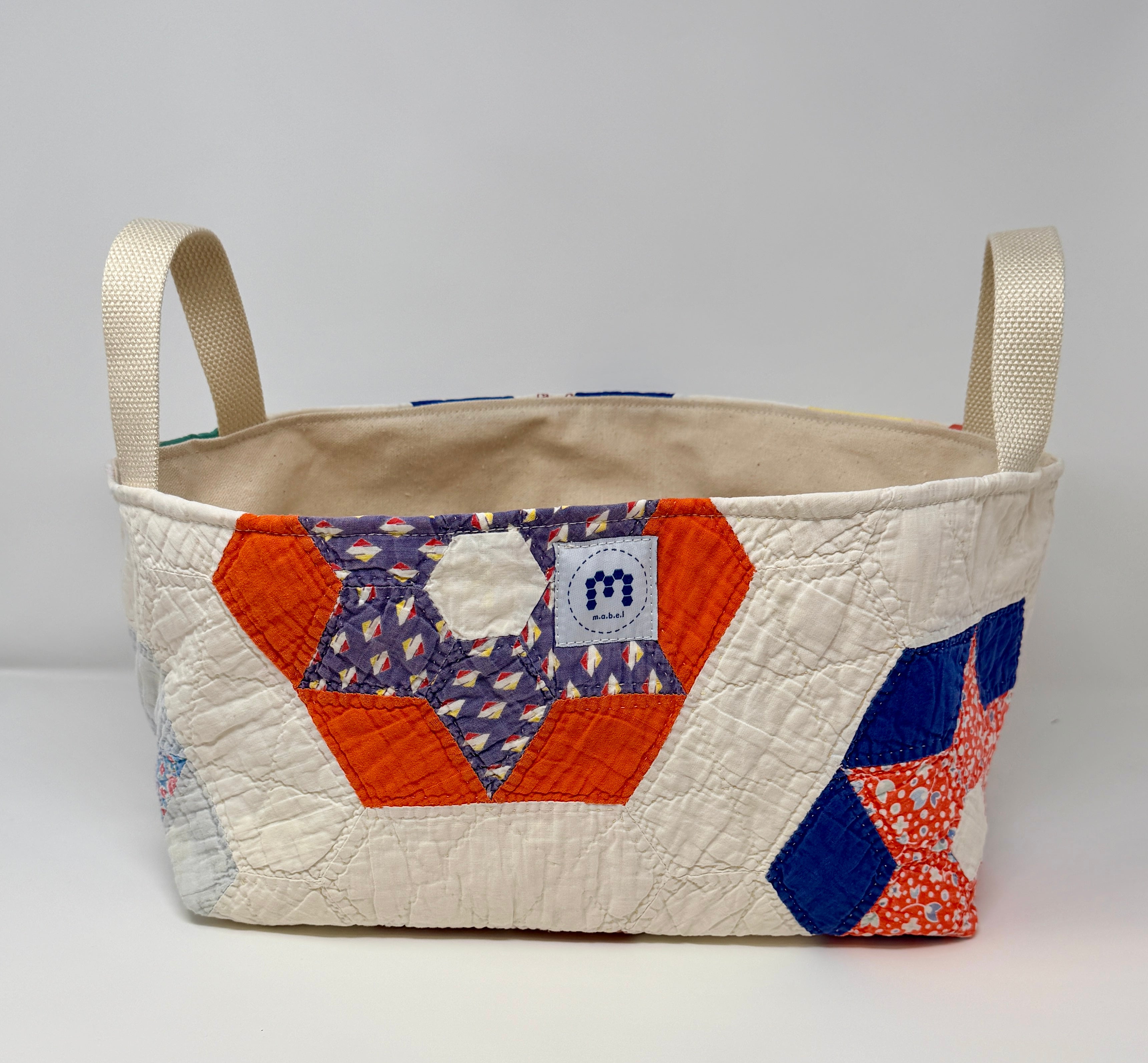 Quilt Basket (Bright 6 Point Star #2)