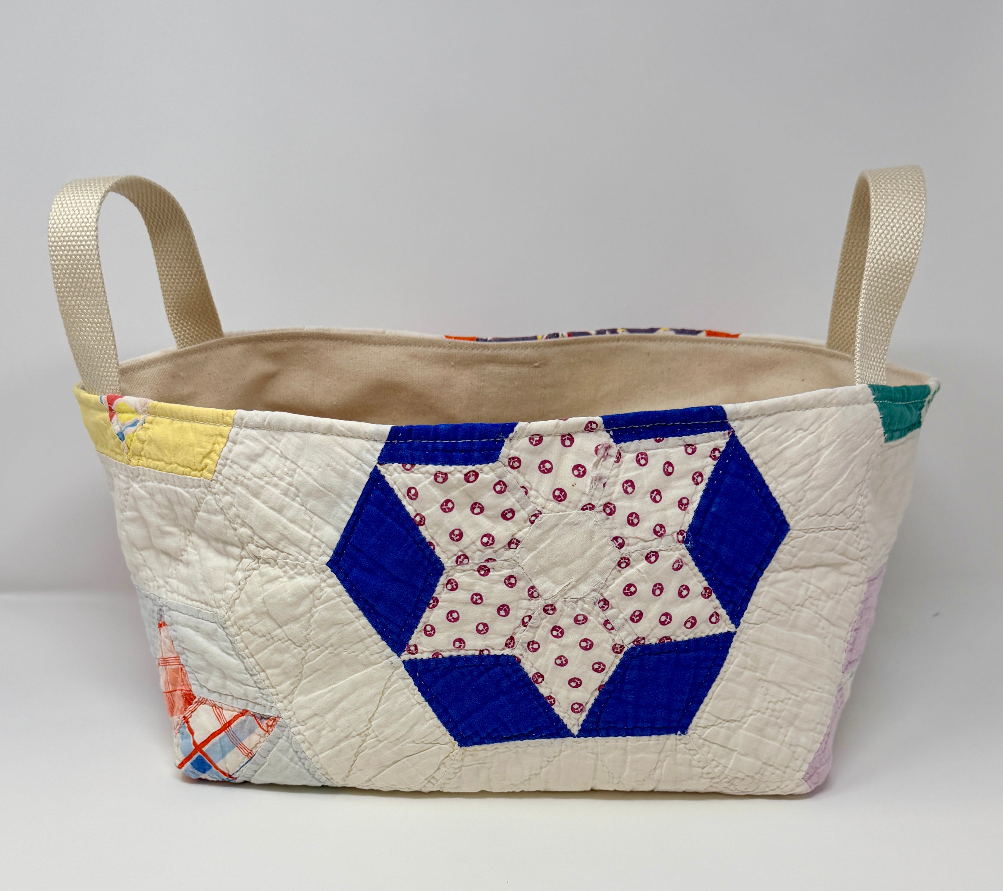 Quilt Basket (Bright 6 Point Star #2)