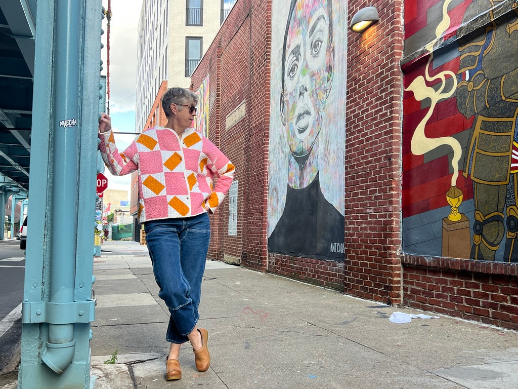 Cheddar & Pink Quilt Coat