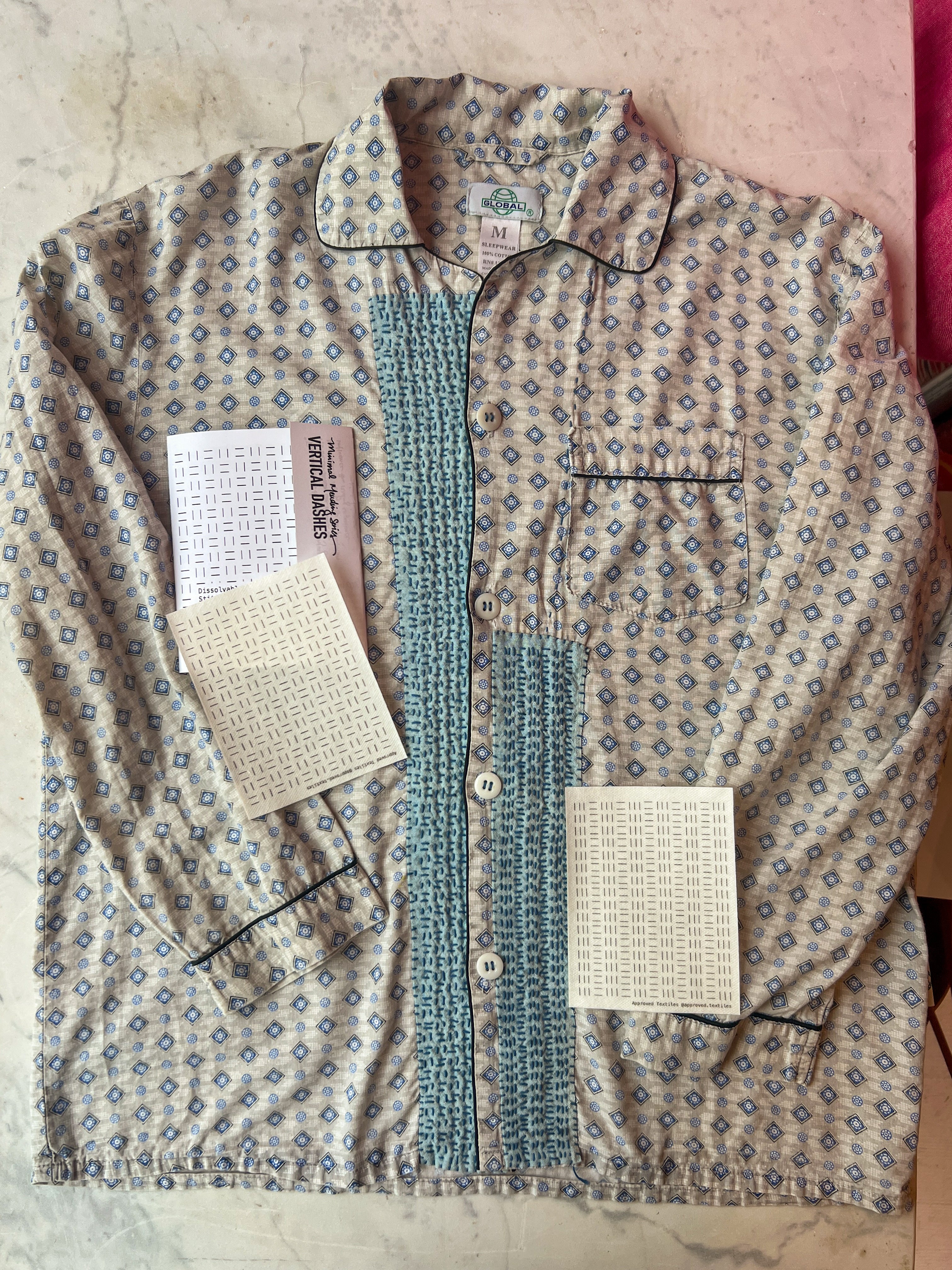 Vertical Dashes . Minimal Mending Series