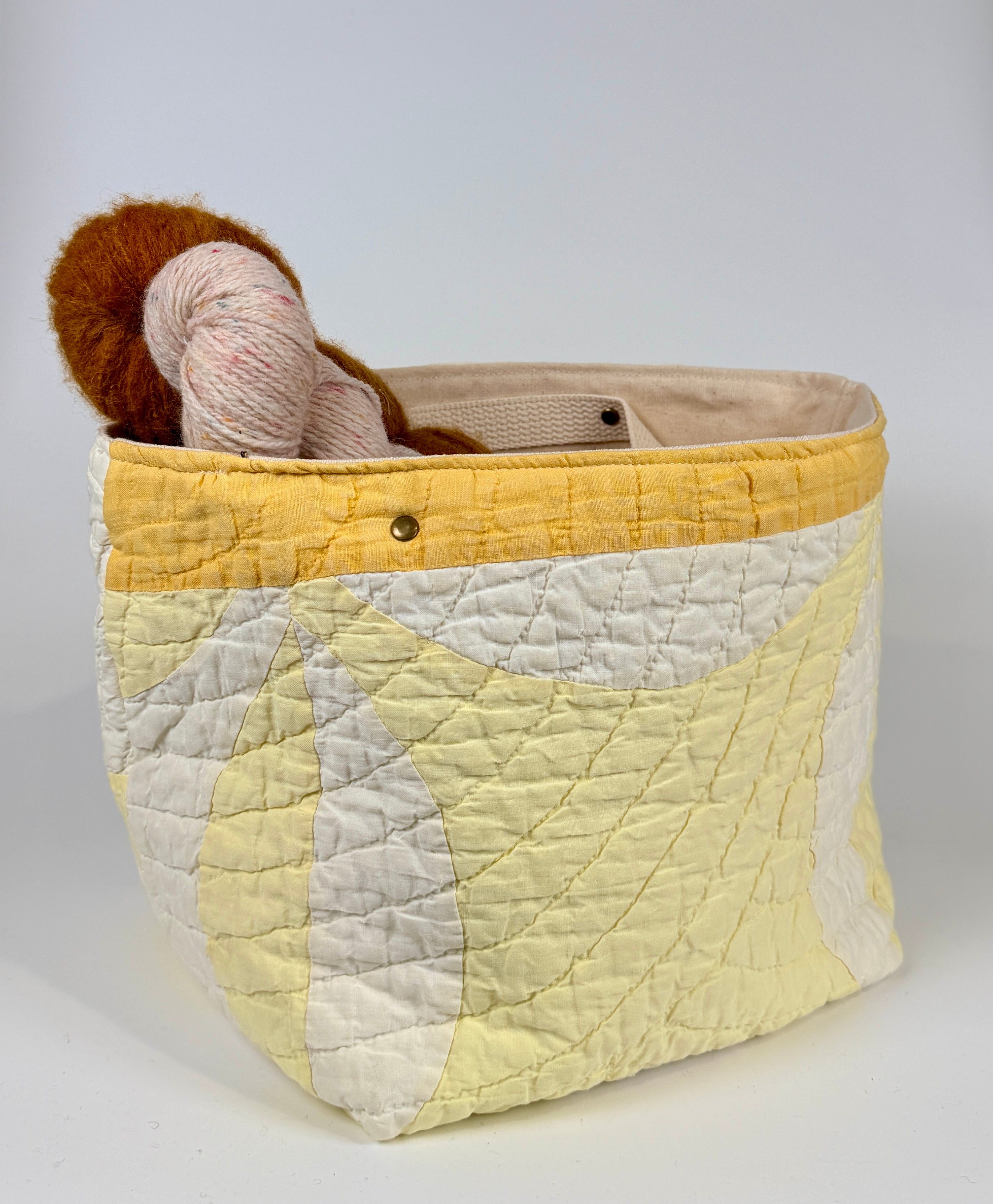 Quilt Bin (Yellow Orange Peel)