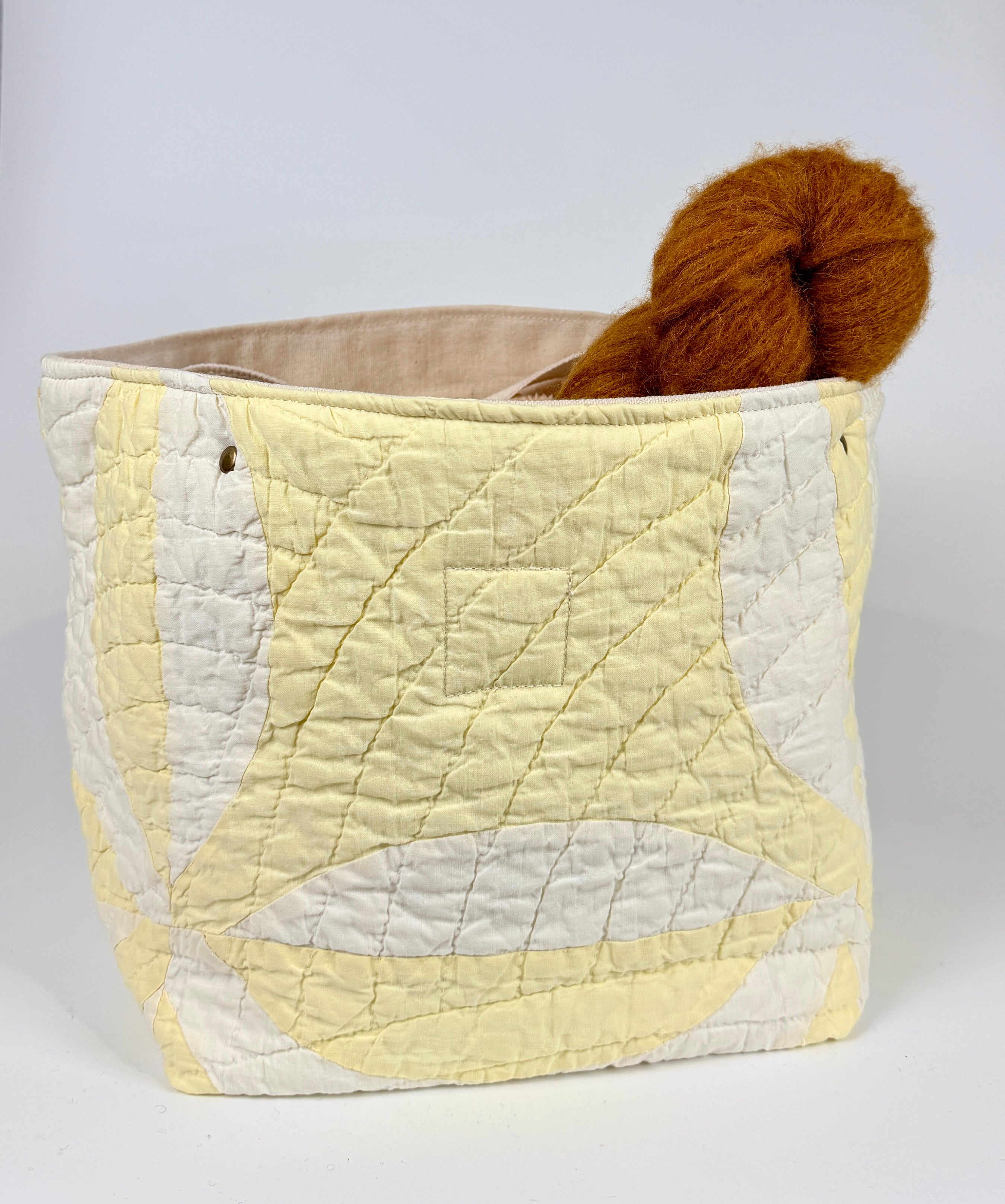 Quilt Bin (Yellow Orange Peel)
