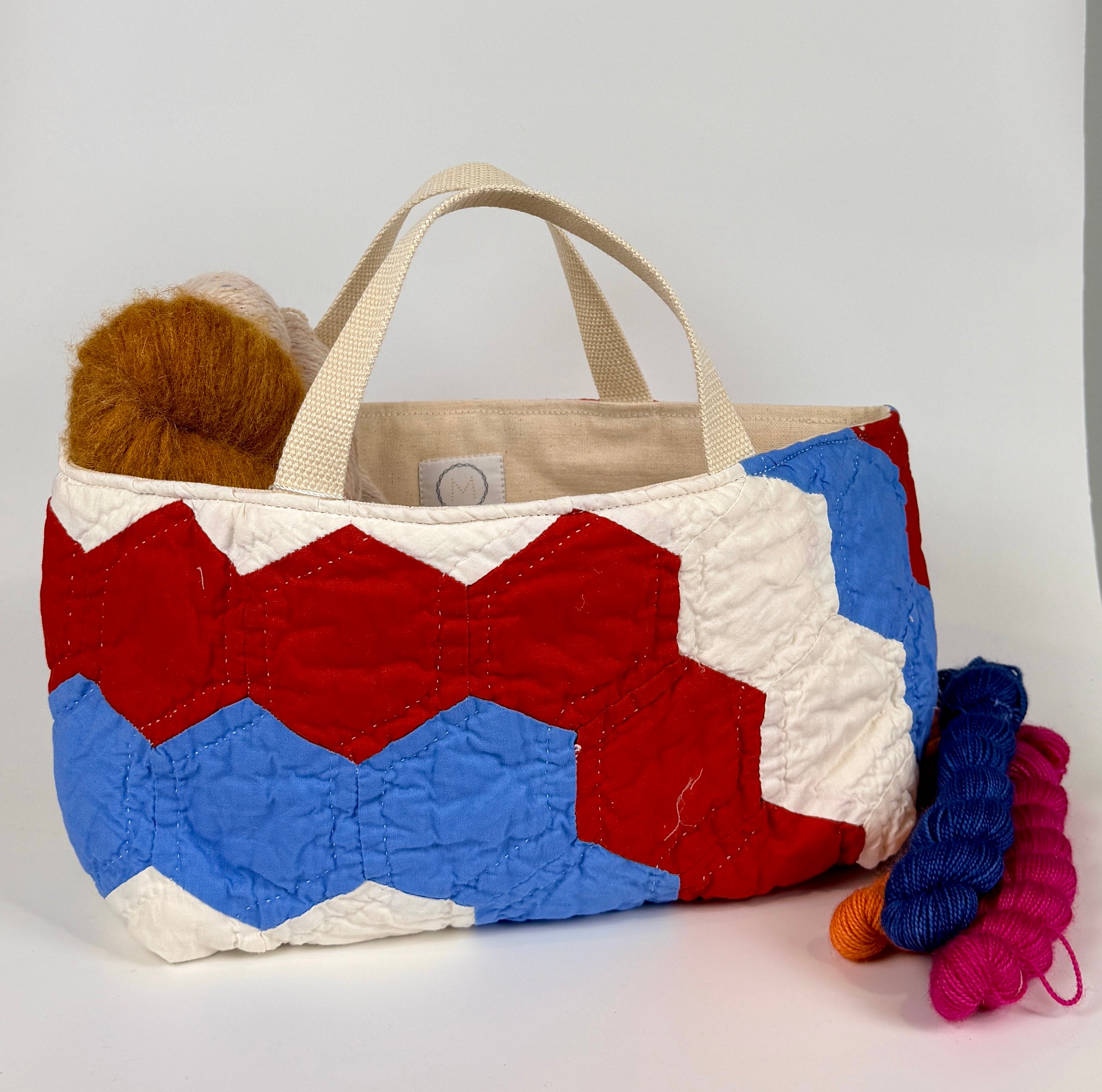 Maker Caddy XL (Red, White & Blue Hexies)