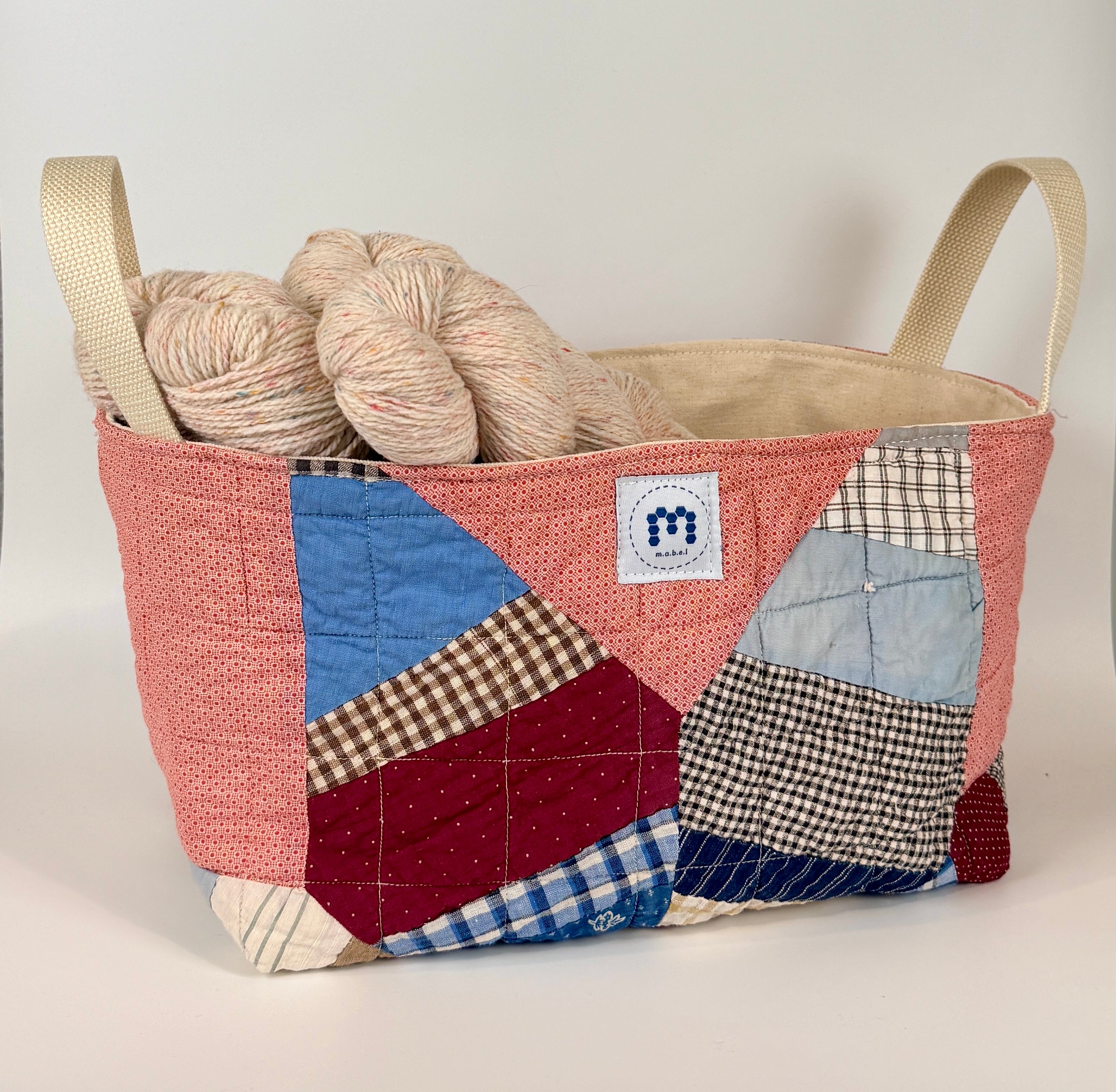 Quilt Basket (Pink Ozark String Star)