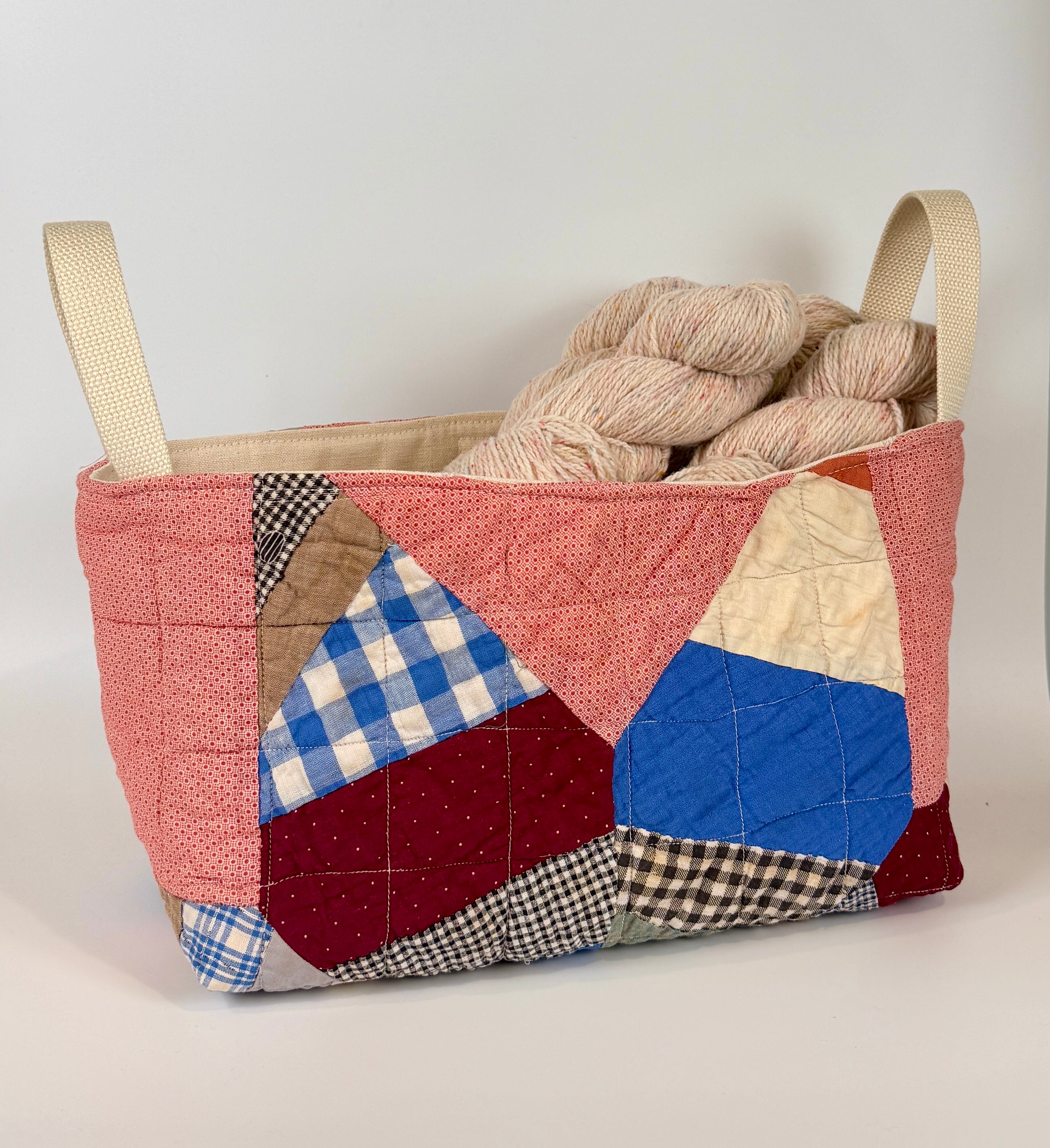Quilt Basket (Pink Ozark String Star)