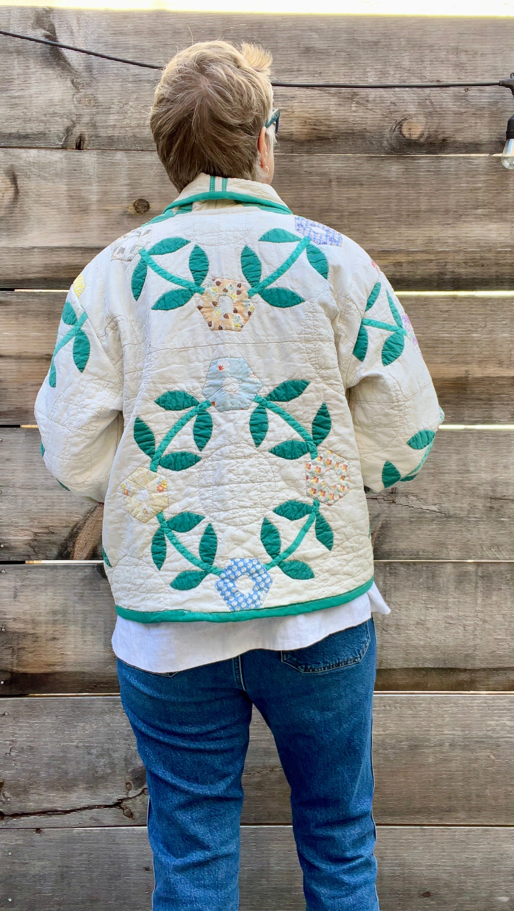 Spring Quilt Jacket (Floral Wreath)