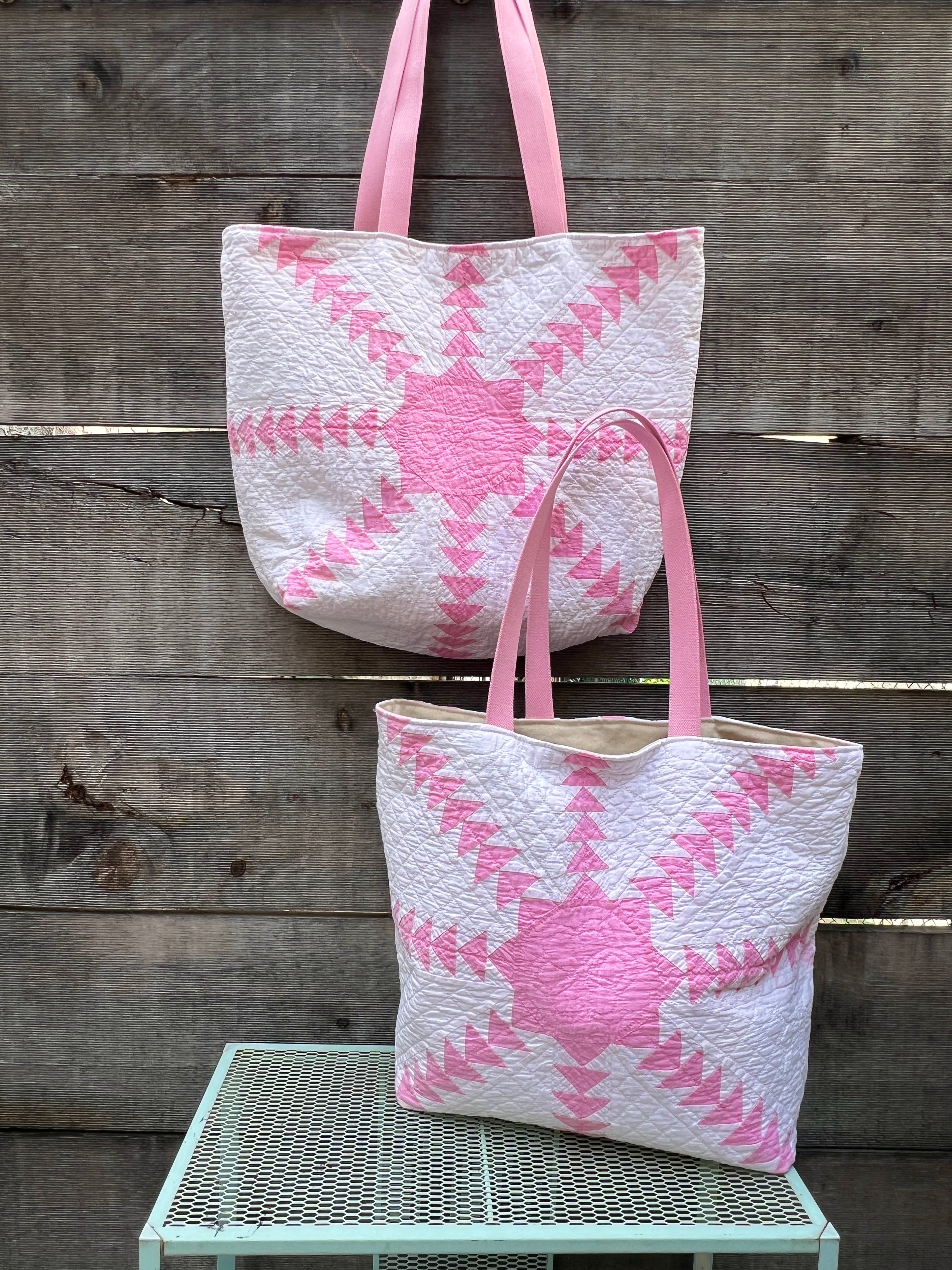 Kitchen Sink Tote (Pink Flying Geese)