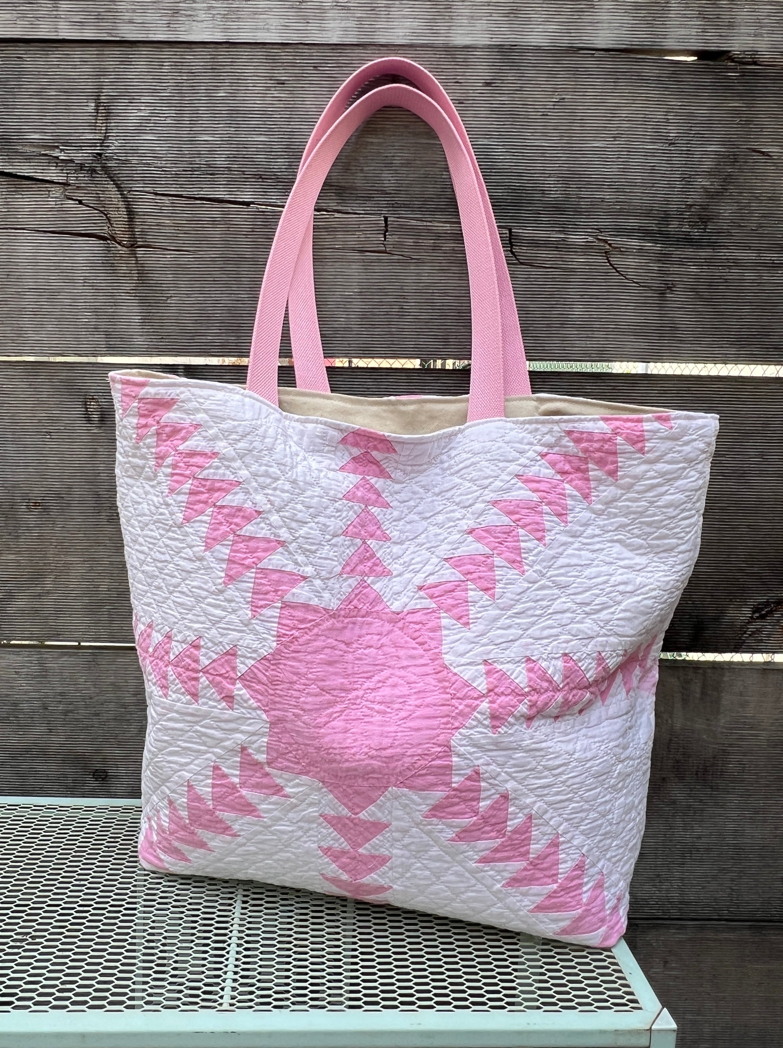 Kitchen Sink Tote (Pink Flying Geese)