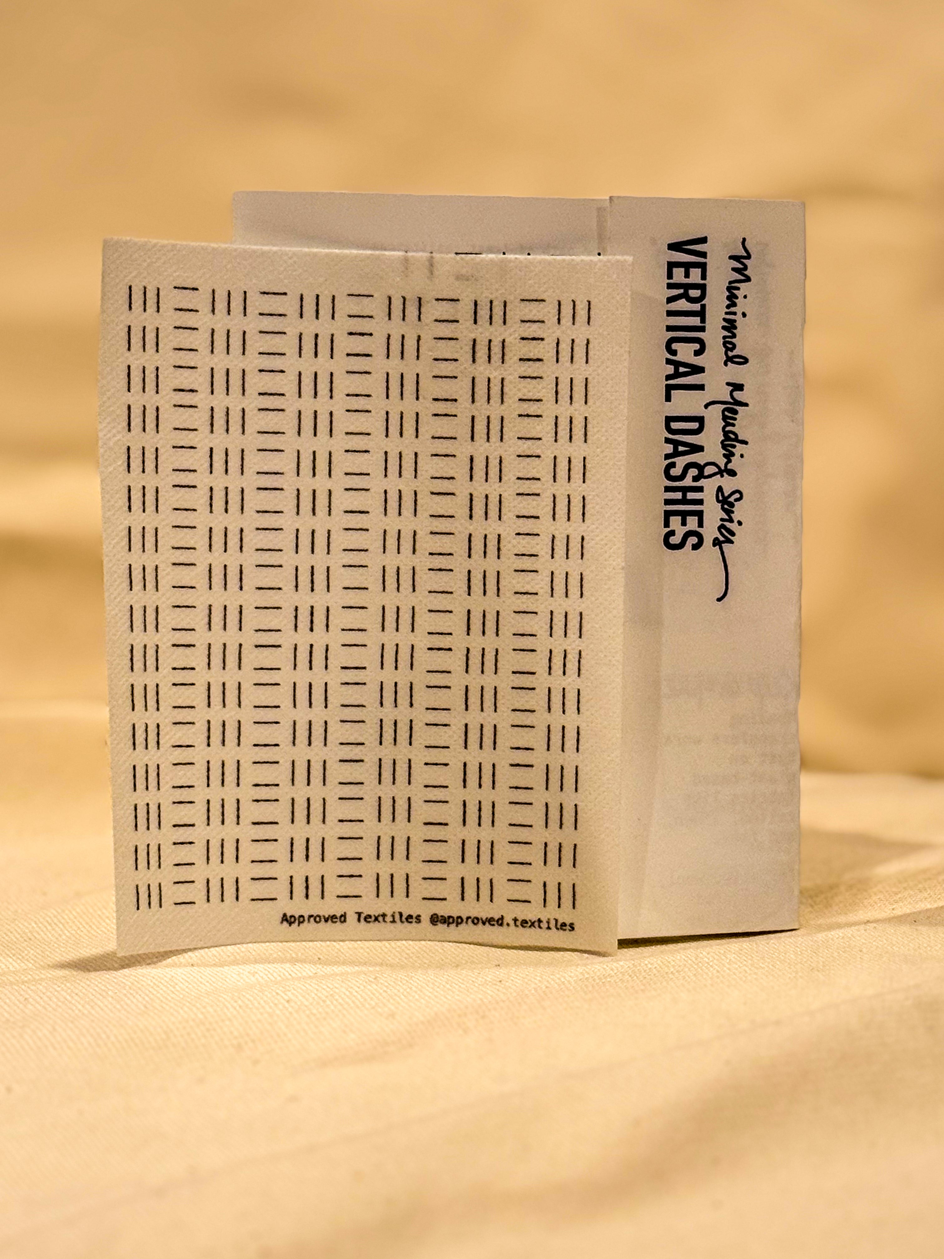 Vertical Dashes . Minimal Mending Series