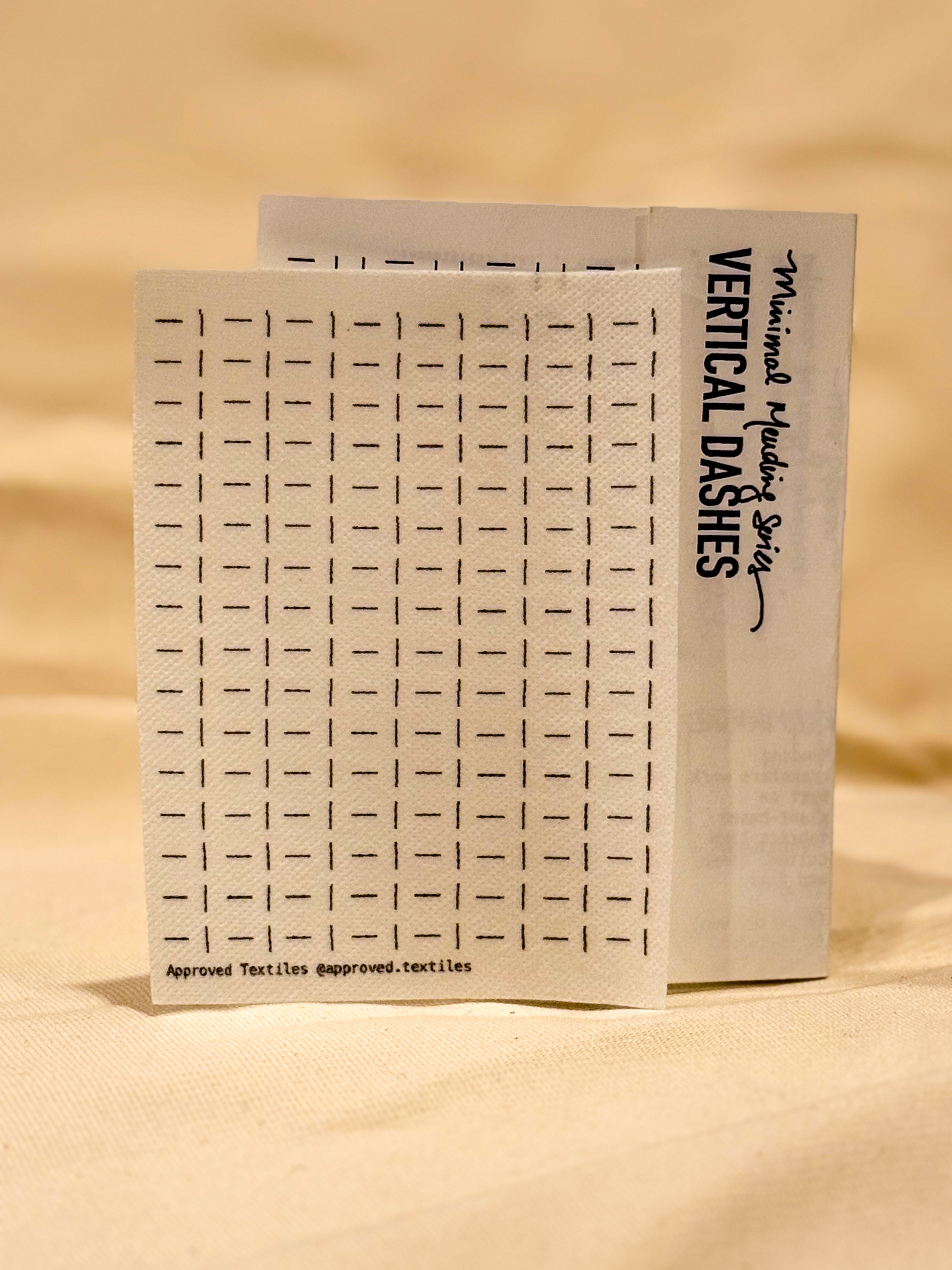 Vertical Dashes . Minimal Mending Series
