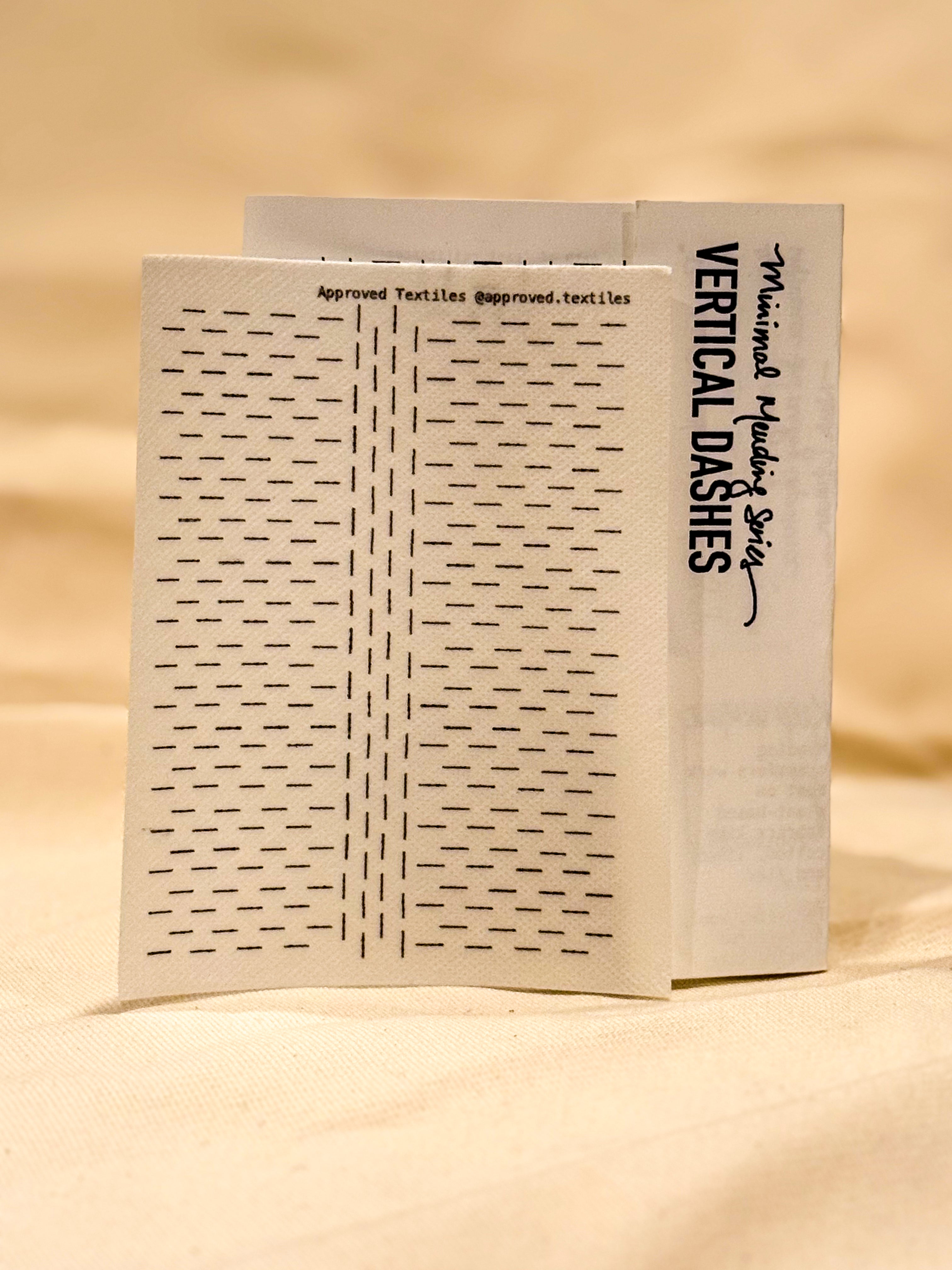 Vertical Dashes . Minimal Mending Series