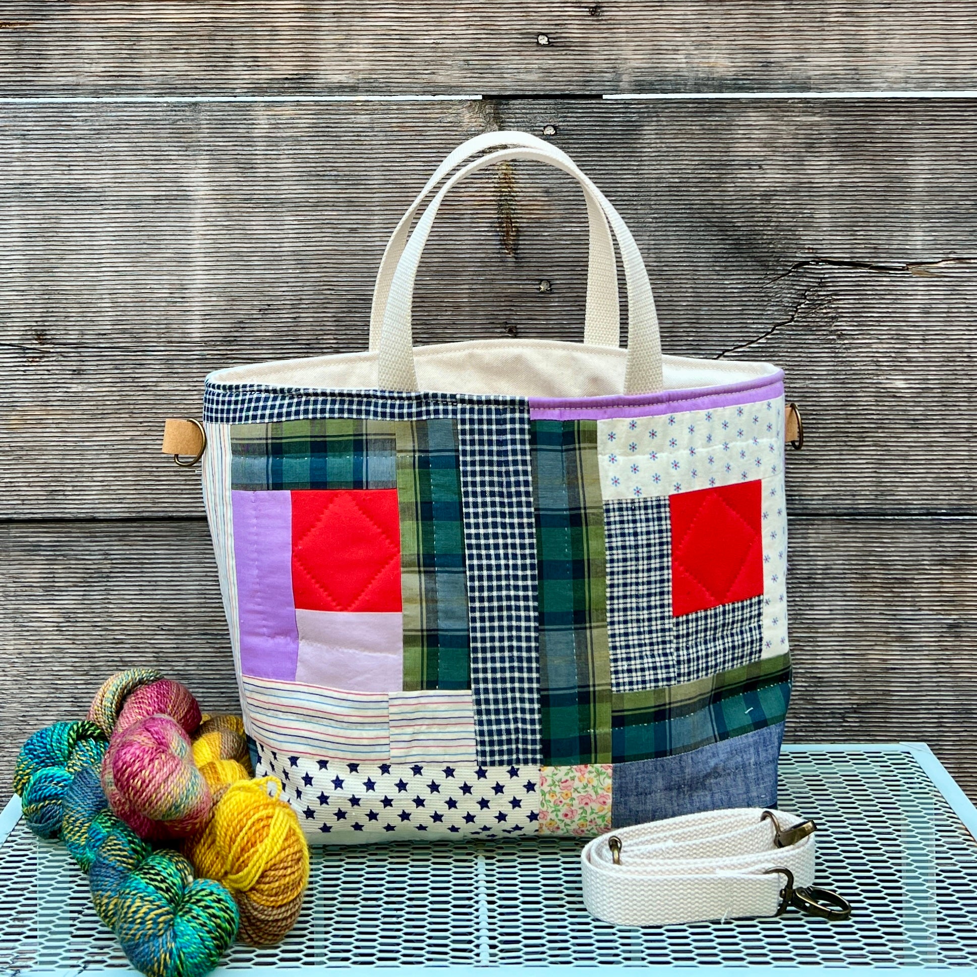 Studio Tote 2.0 (Plaid Log Cabin)