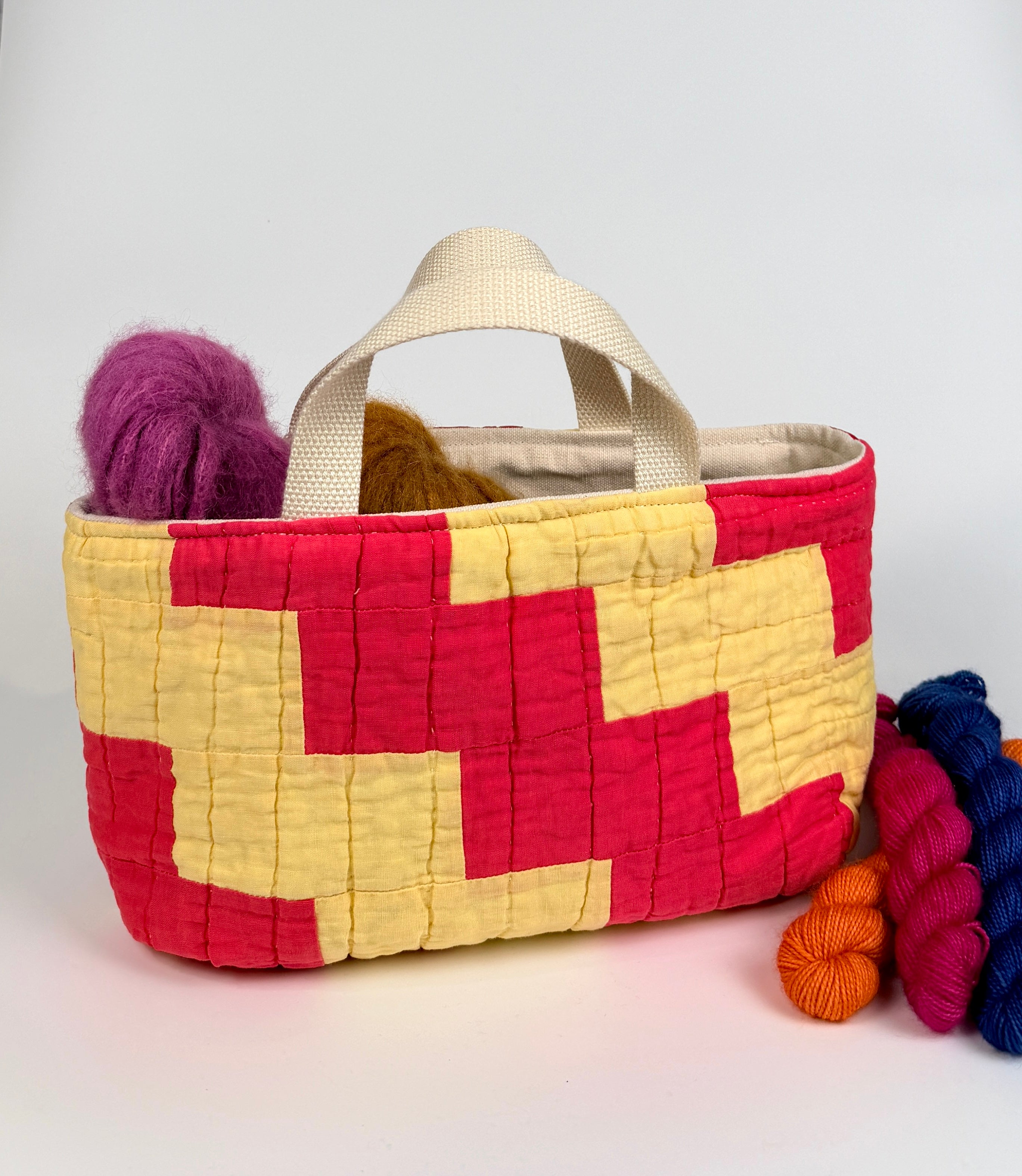 Maker Caddy Large (Red & Yellow Zig Zag)