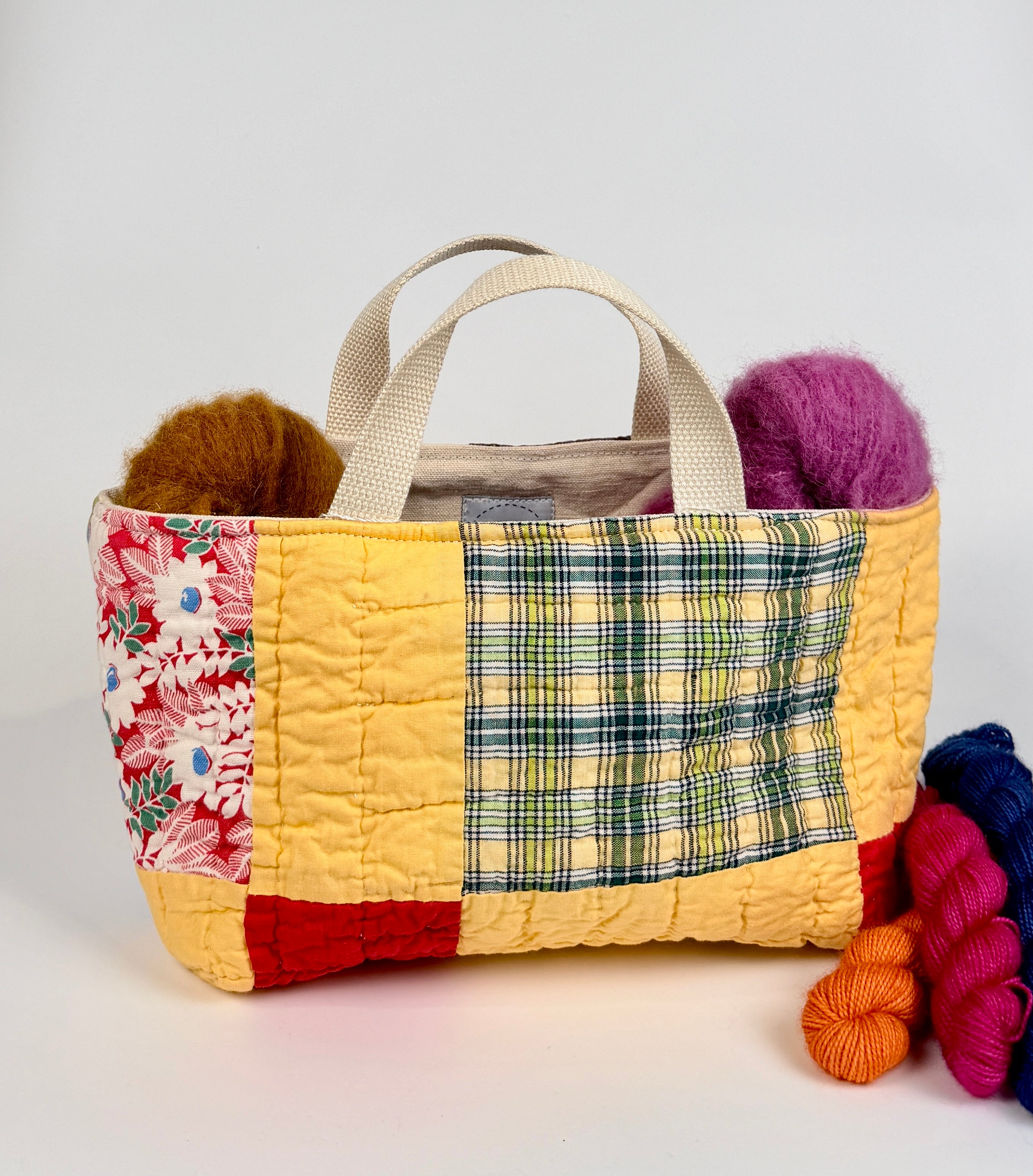 Maker Caddy Large (50s Print with Yellow Sashing)