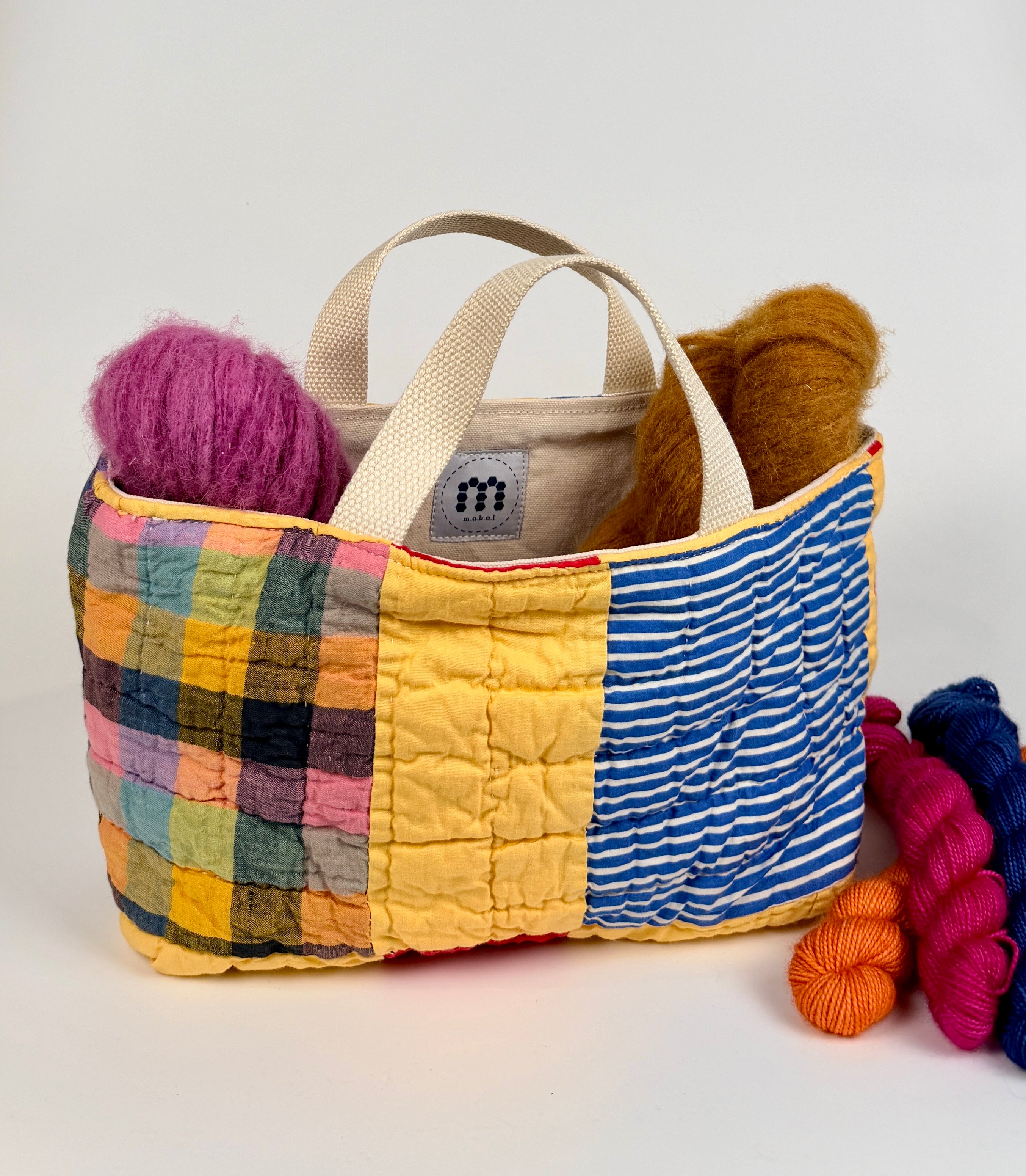 Maker Caddy Large (50s Print with Yellow Sashing)