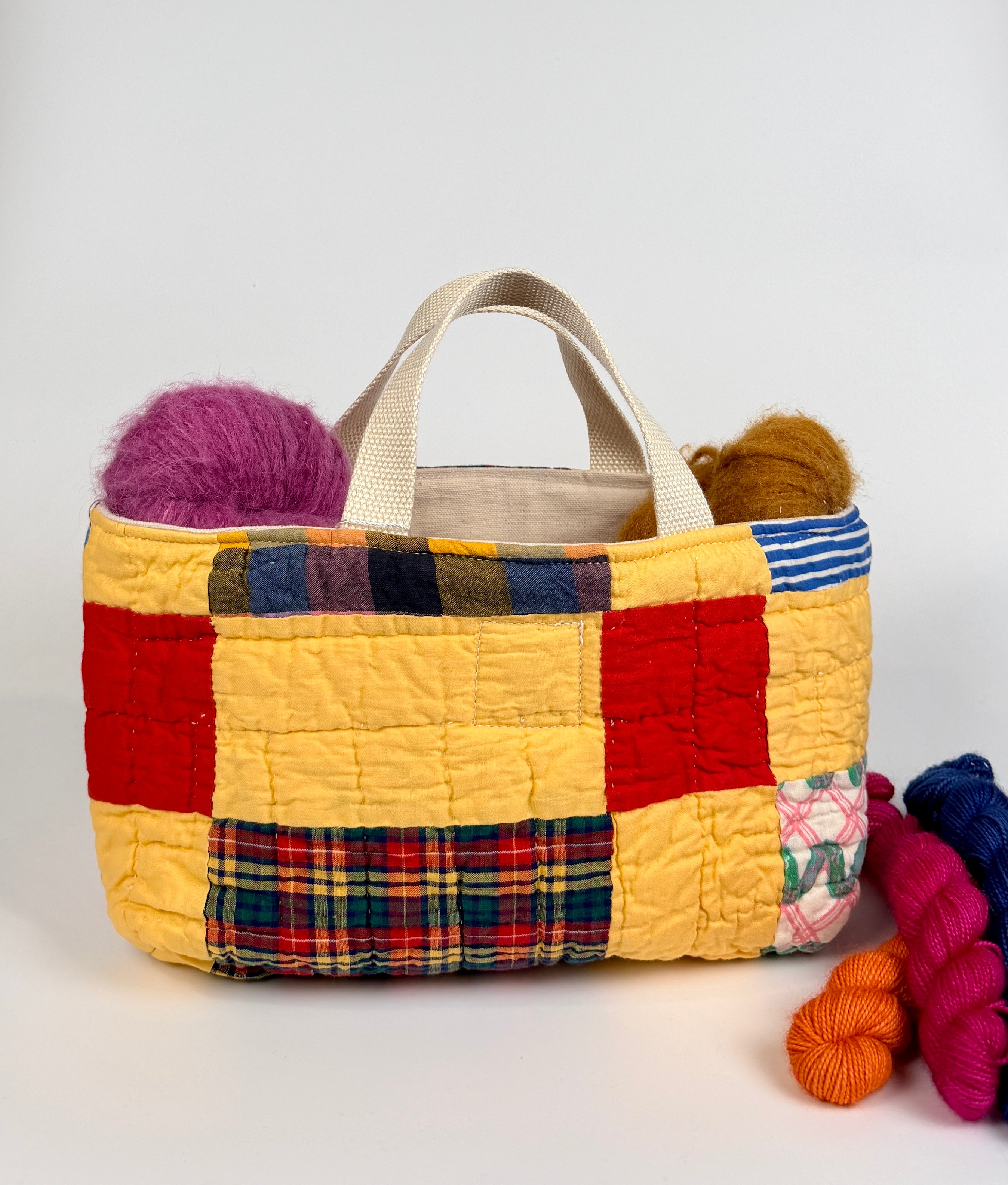 Maker Caddy Large (50s Print with Yellow Sashing)