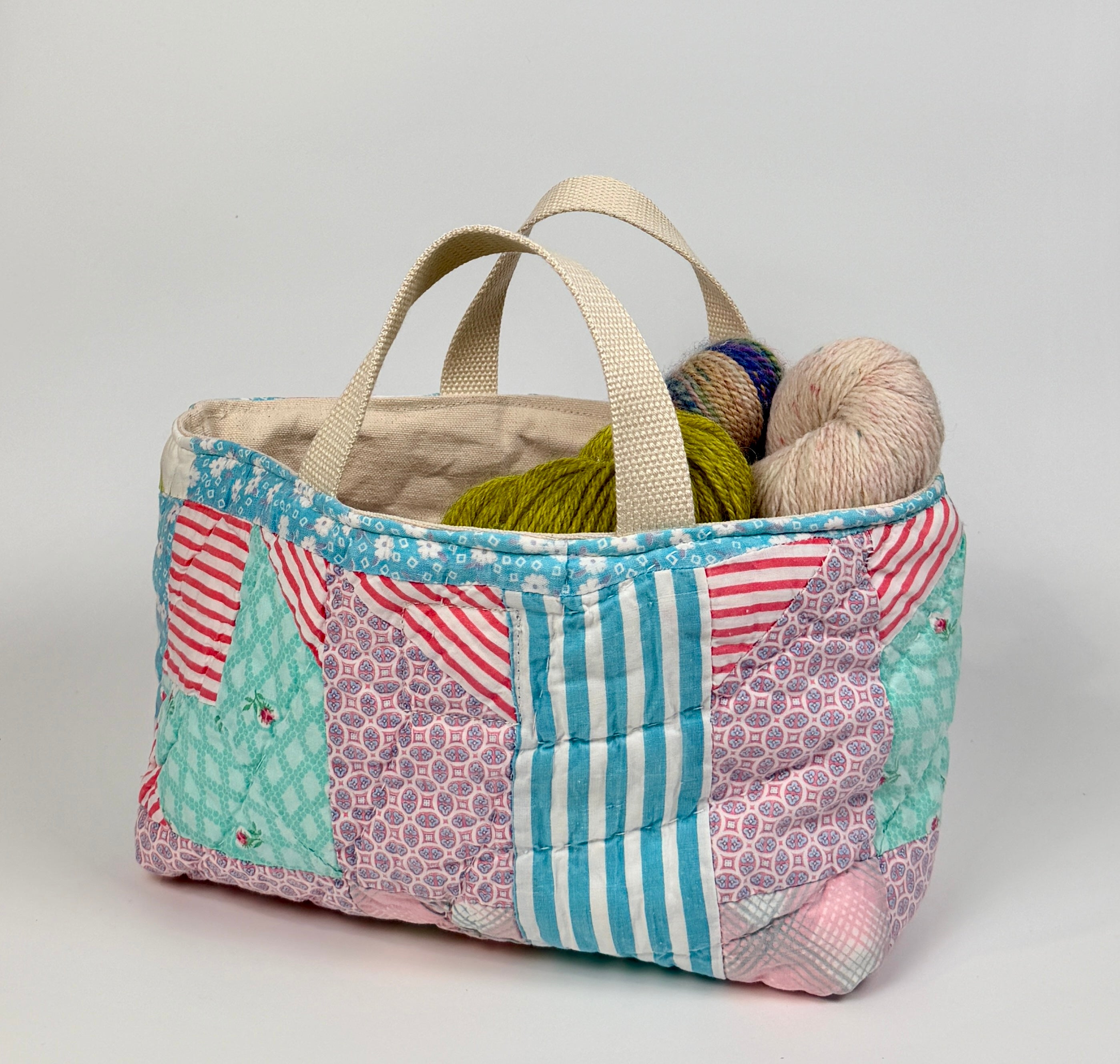 Maker Caddy Large (Striped Blue Sashing)