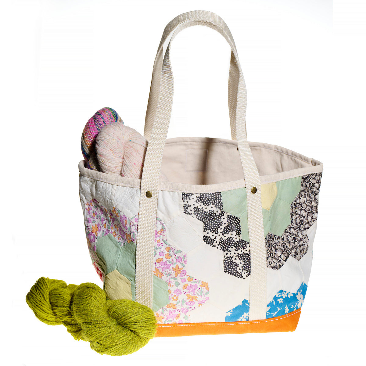 Waxed Canvas Tote Medium (Orange #1)