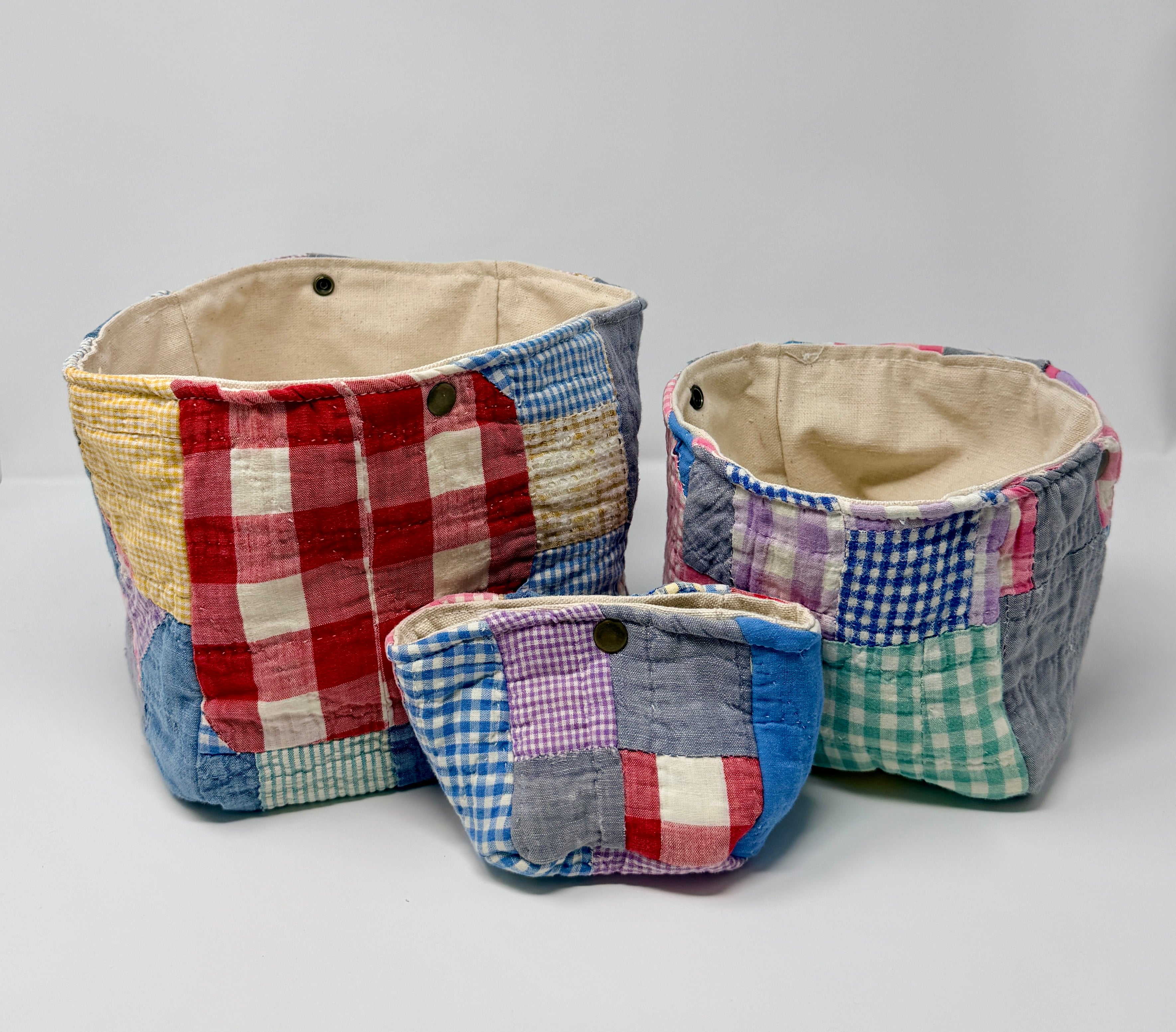 Nesting Bins (Chambray Crazy Quilt)