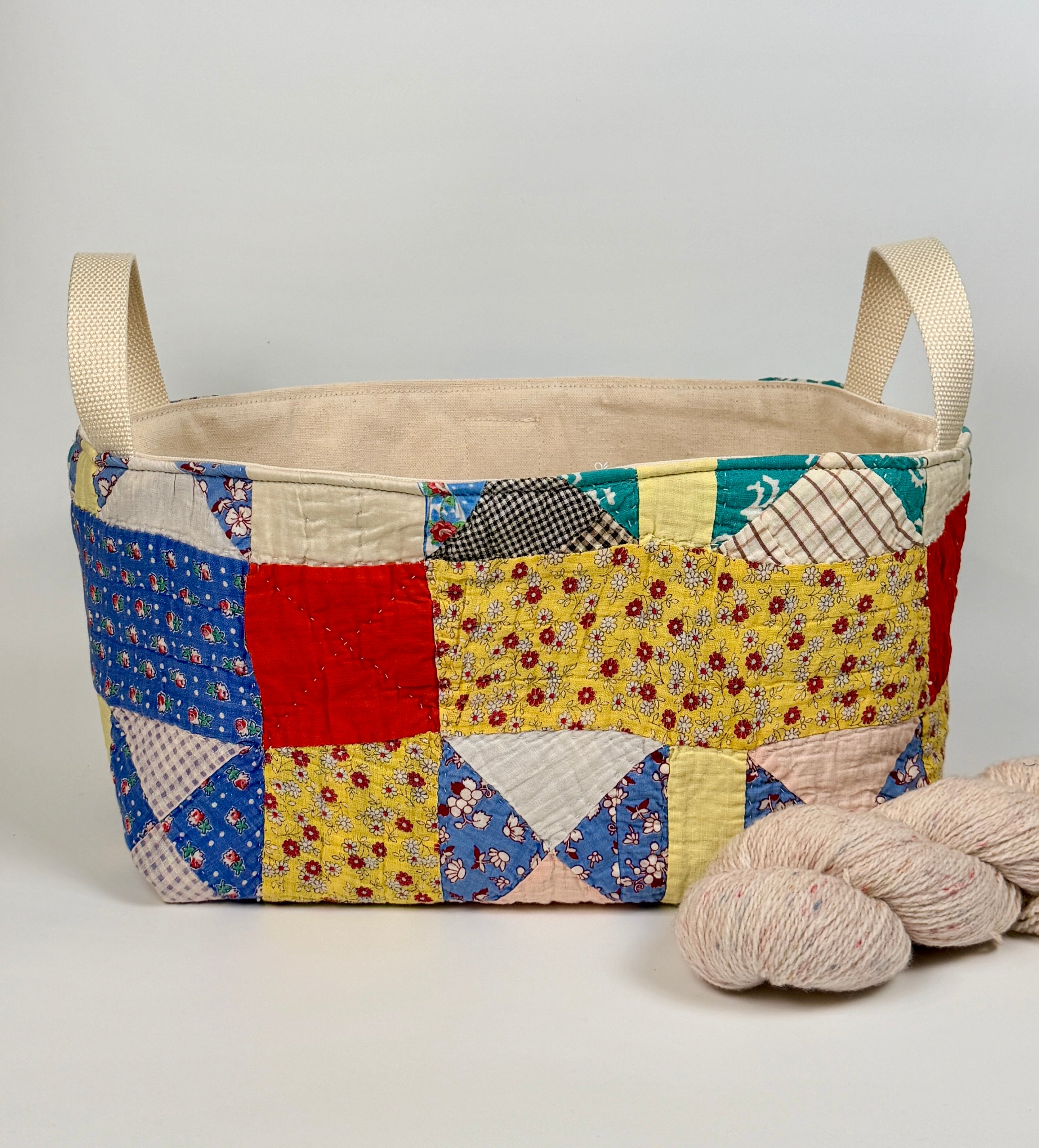 Quilt Basket (Half Square Triangles)