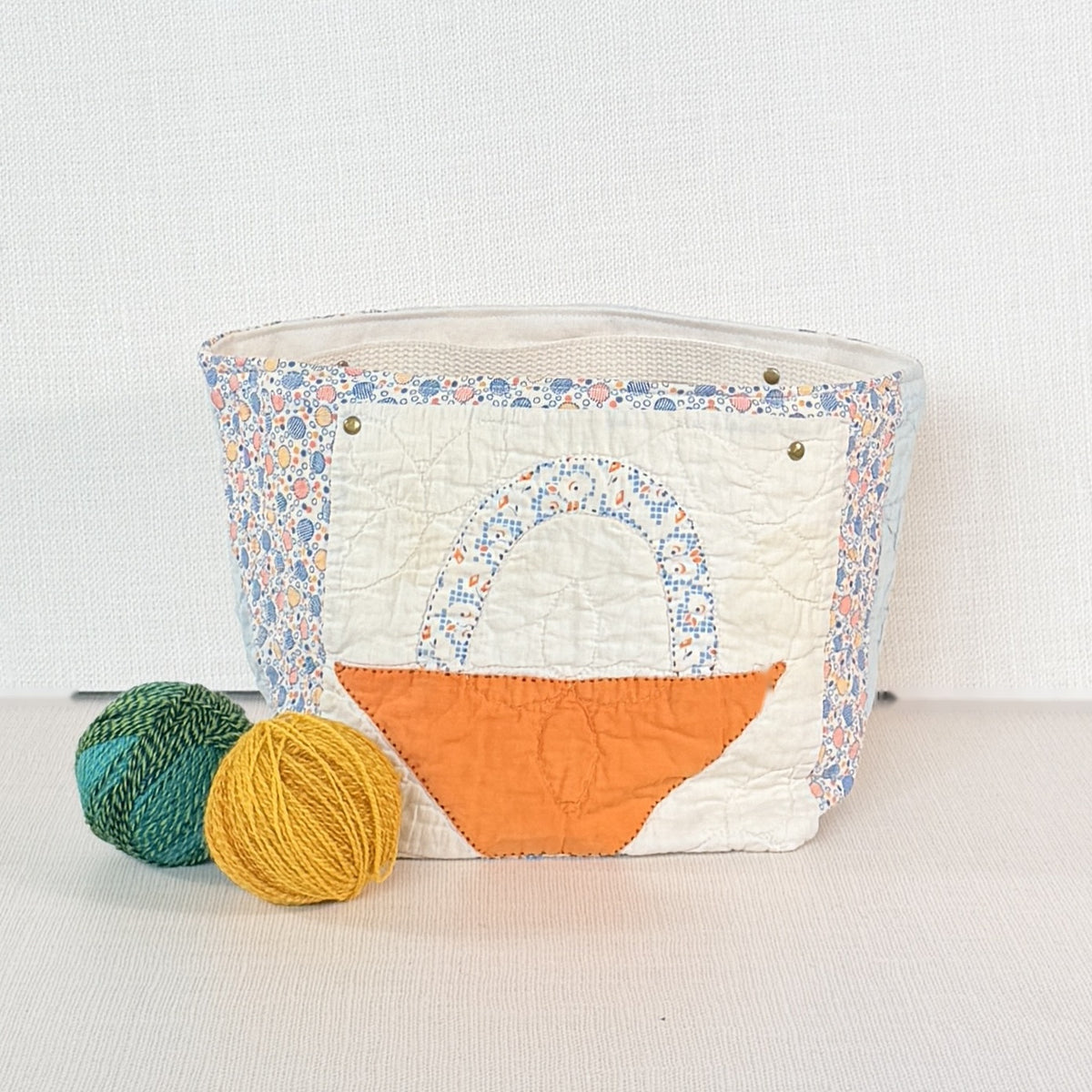 Quilt Bin (Baskets (orange & peach))
