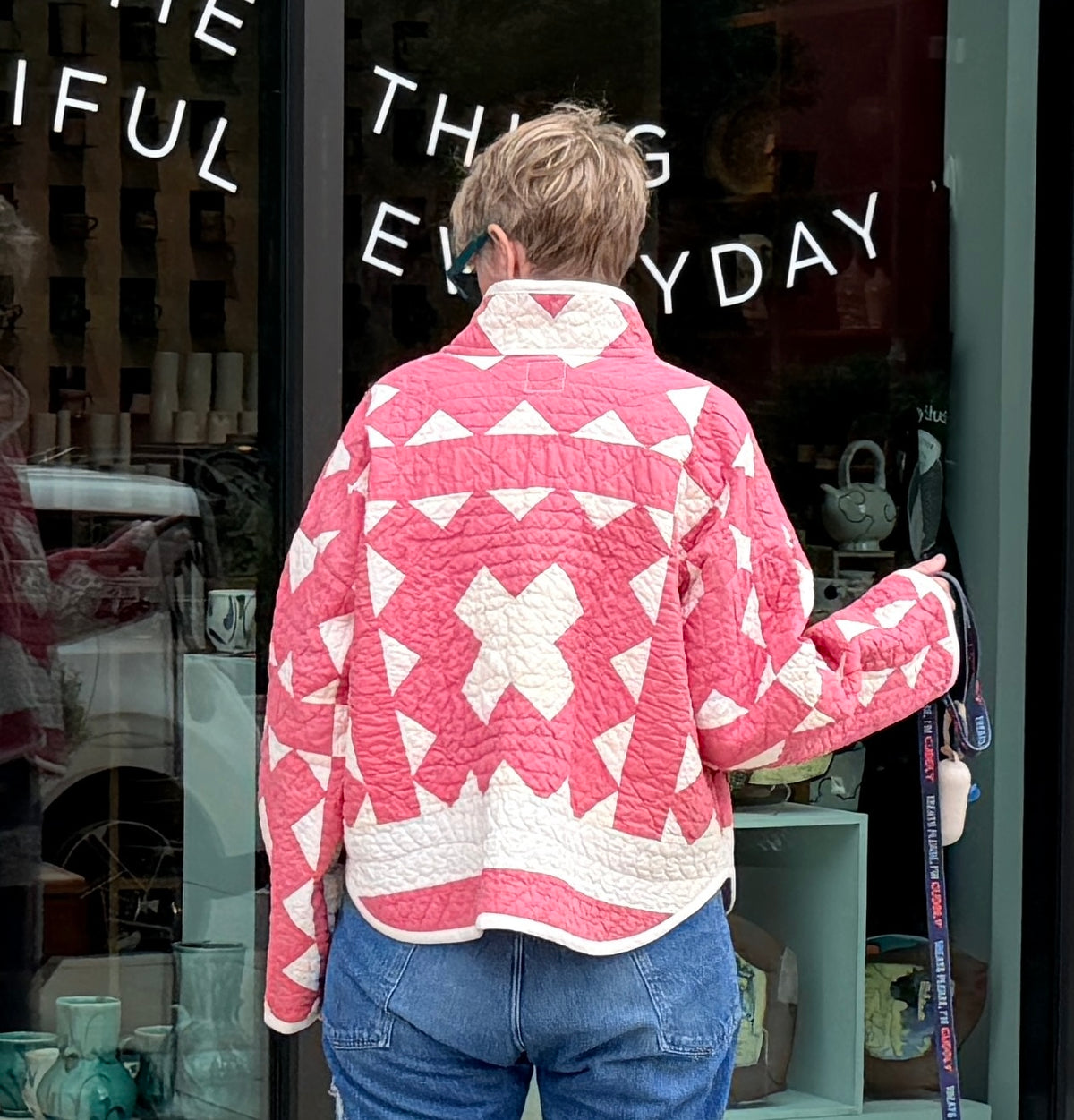 Stadium Jacket (M/L) (Pink Barn Door)