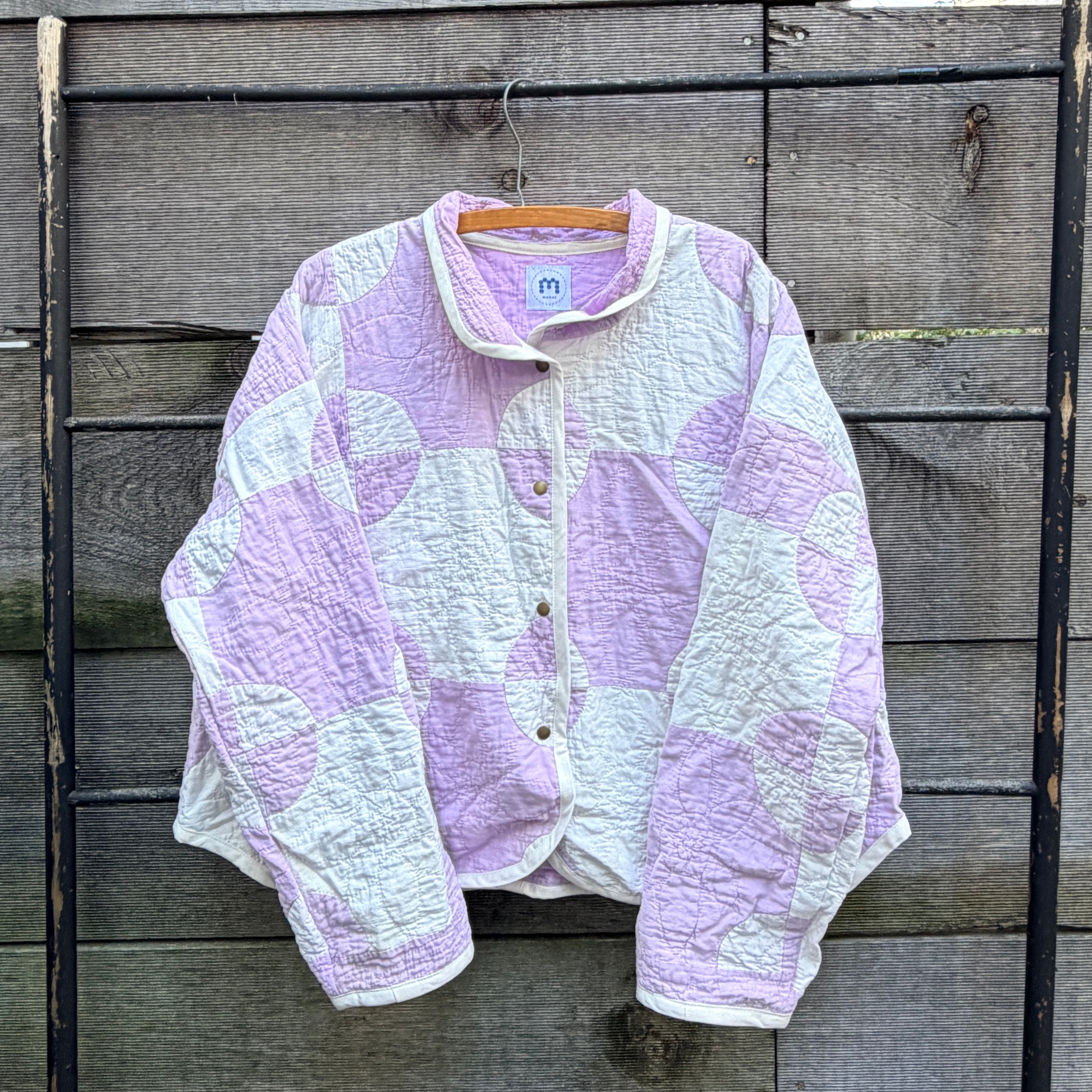 Stadium Jacket (S/M) (Purple Drunkard's Path)