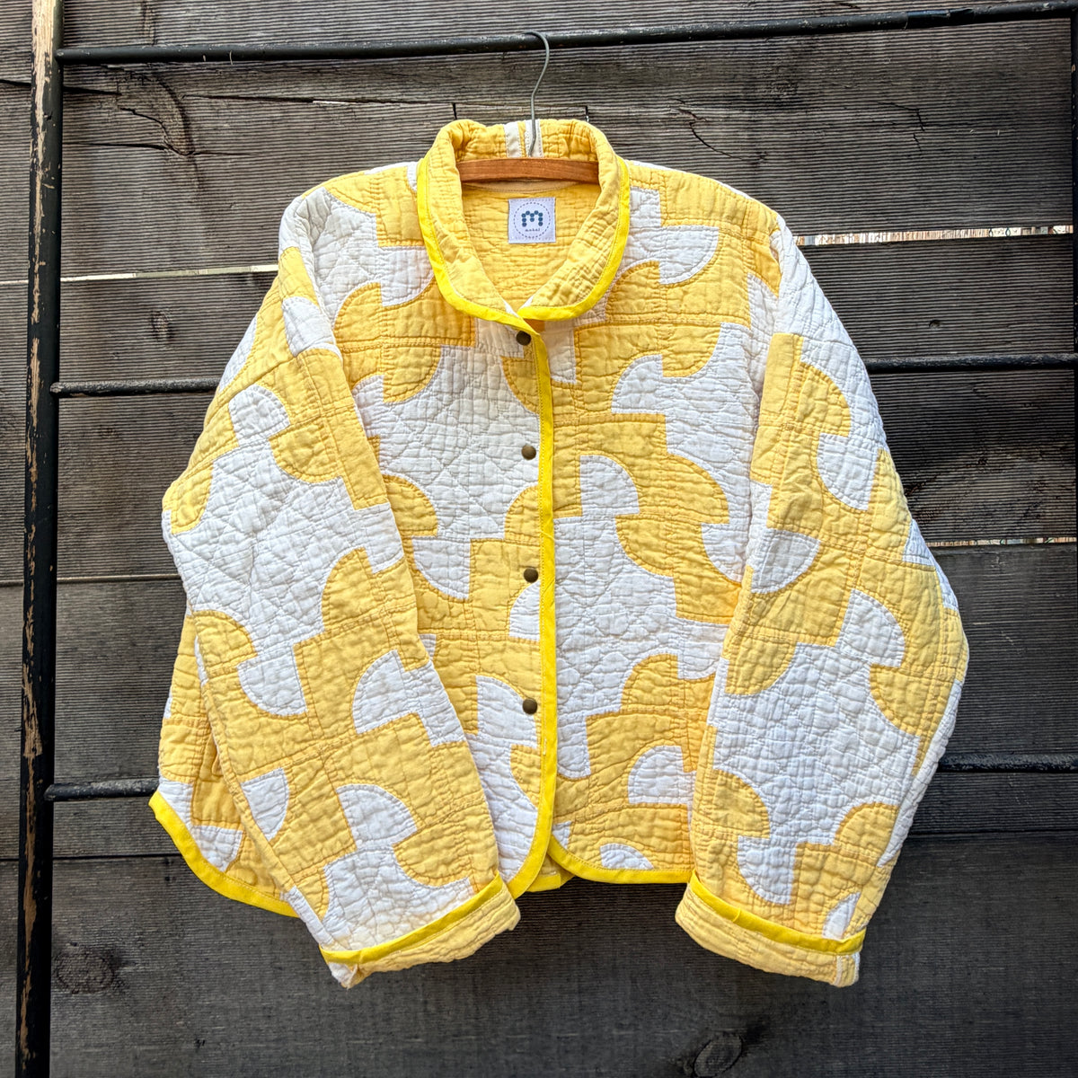 Stadium Jacket (S/M) (Yellow Drunkard's Path)