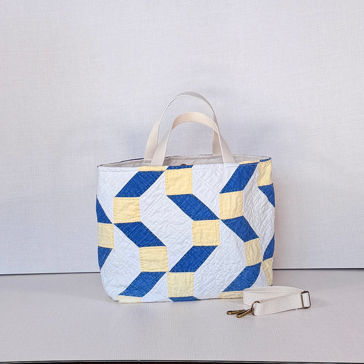 Studio Tote (Blue & Yellow Zig Zags)