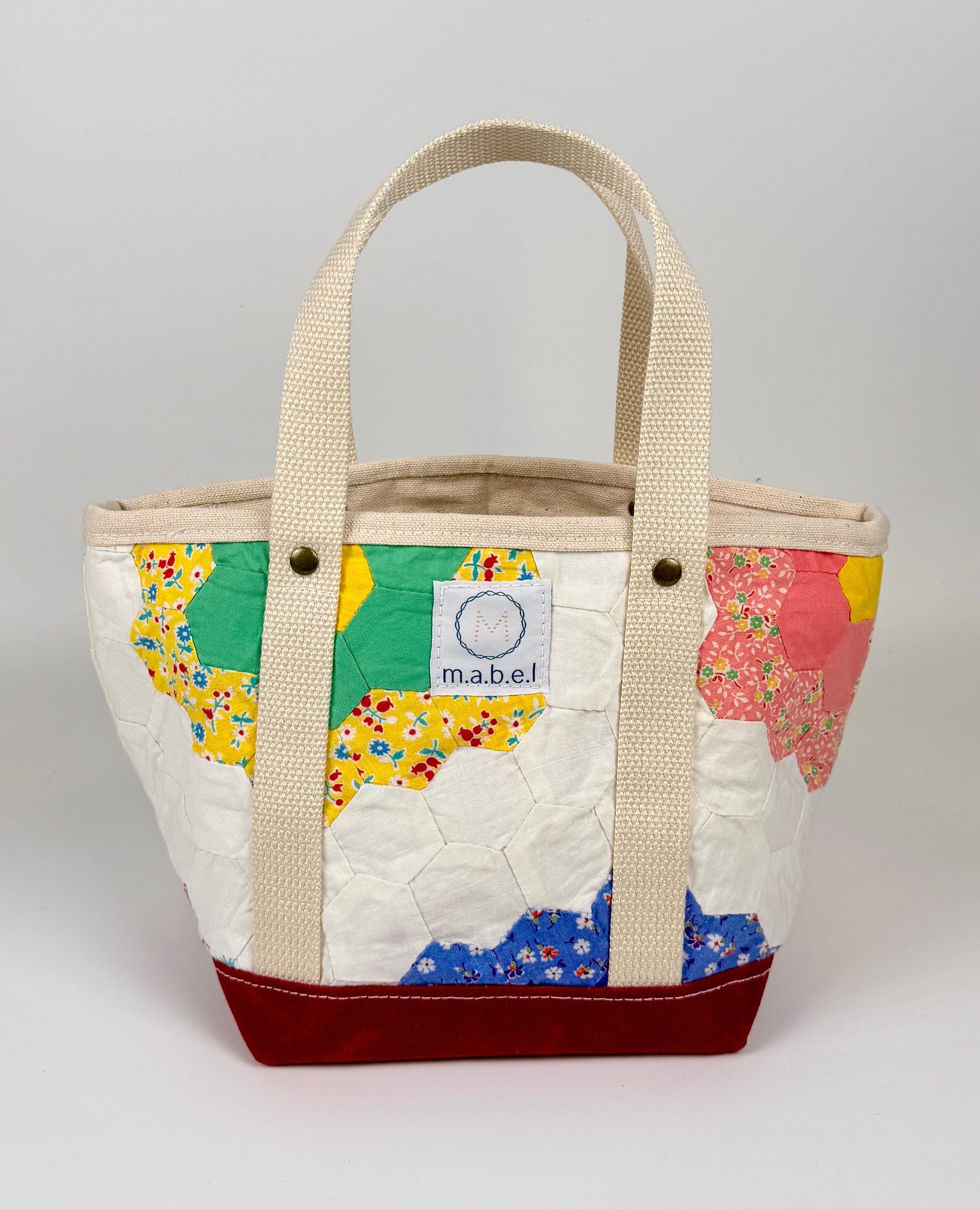 Waxed Canvas Tote Small (Chili Red #11)