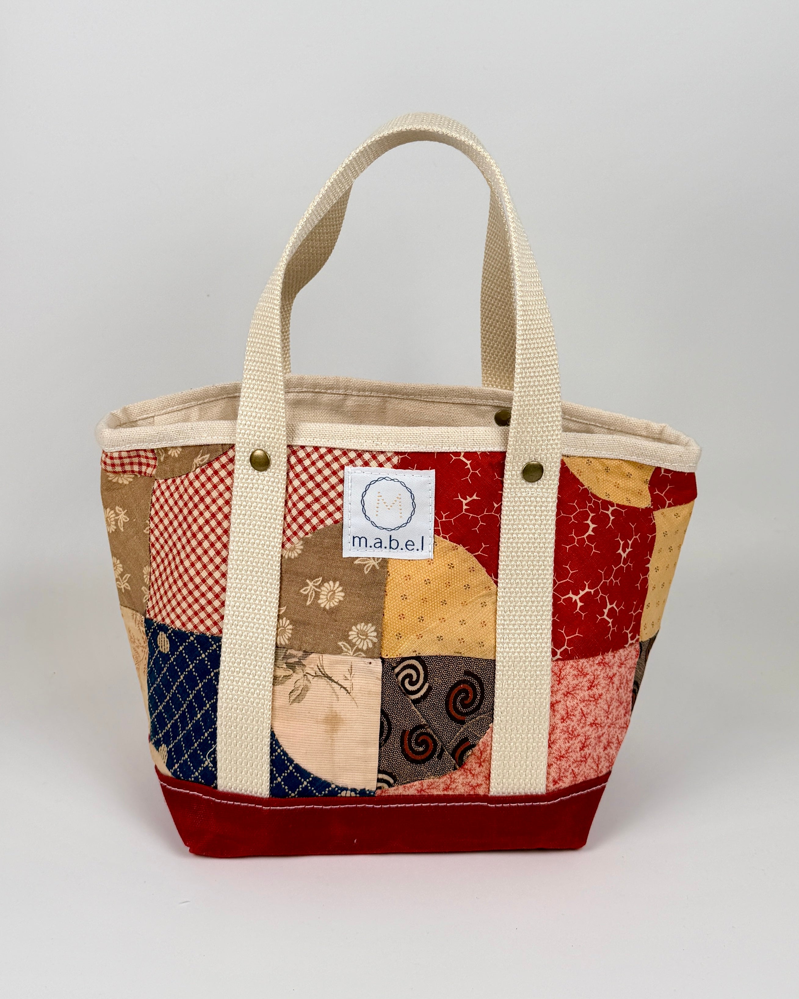 Waxed Canvas Tote Small (Chili Red #7)