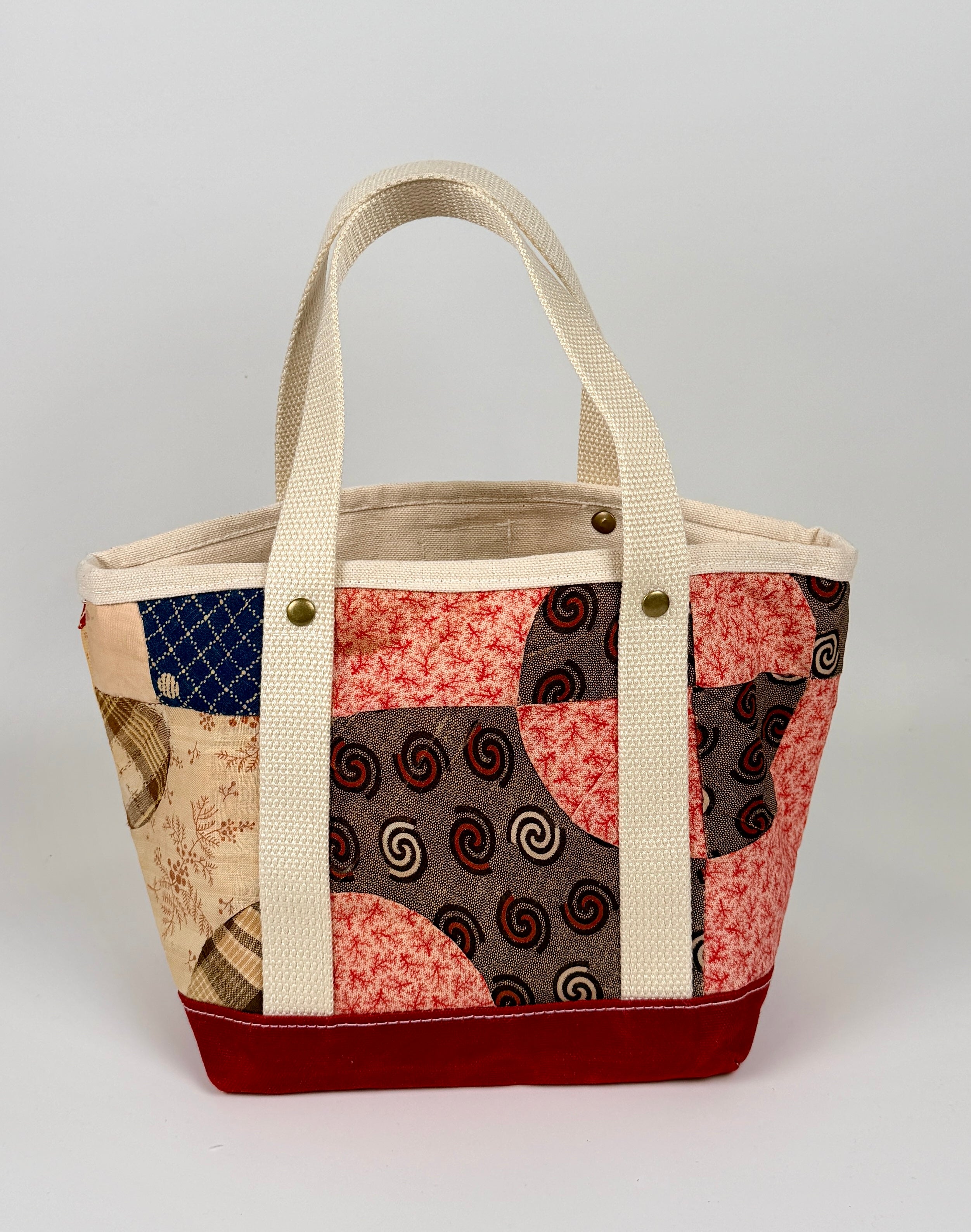 Waxed Canvas Tote Small (Chili Red #7)