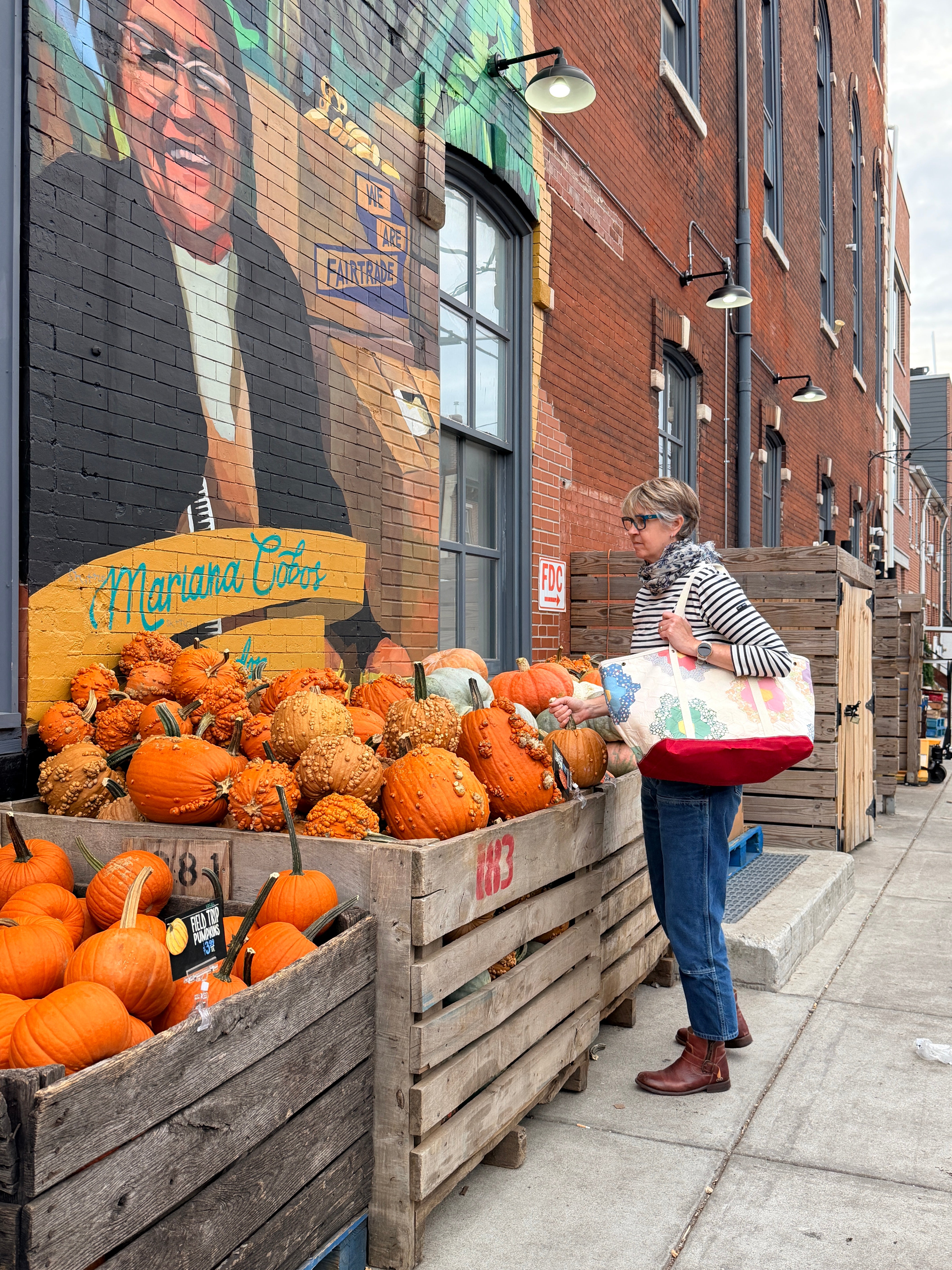 Waxed Canvas Tote Large (Blue #5)