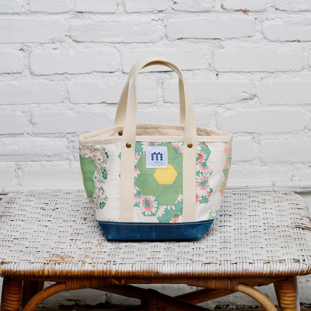 Waxed Canvas Tote Small (Blue #10)