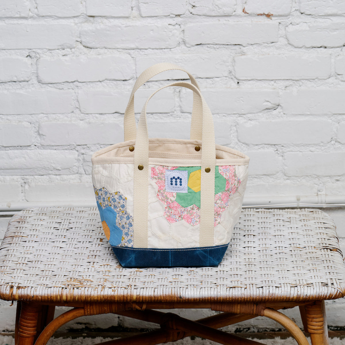 Waxed Canvas Tote Small (Blue #4)