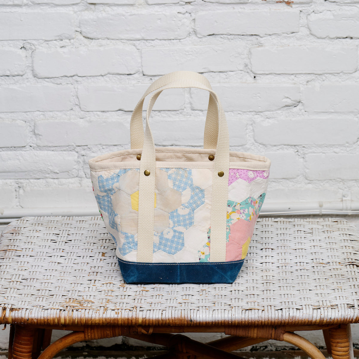 Waxed Canvas Tote Small (Blue #6)