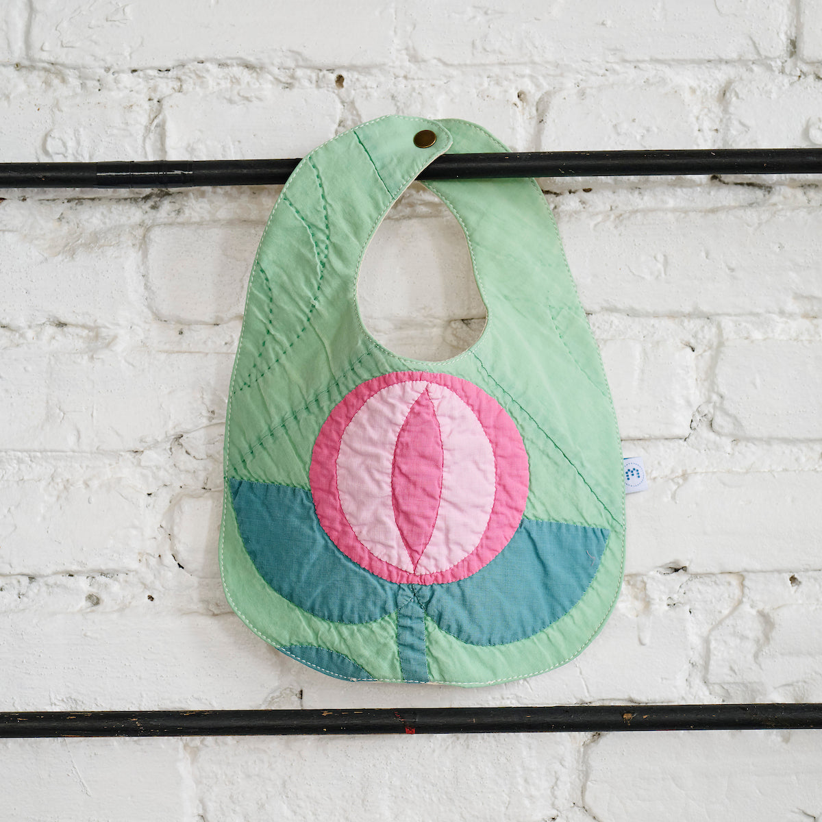 Baby Bib (Green Poppy)