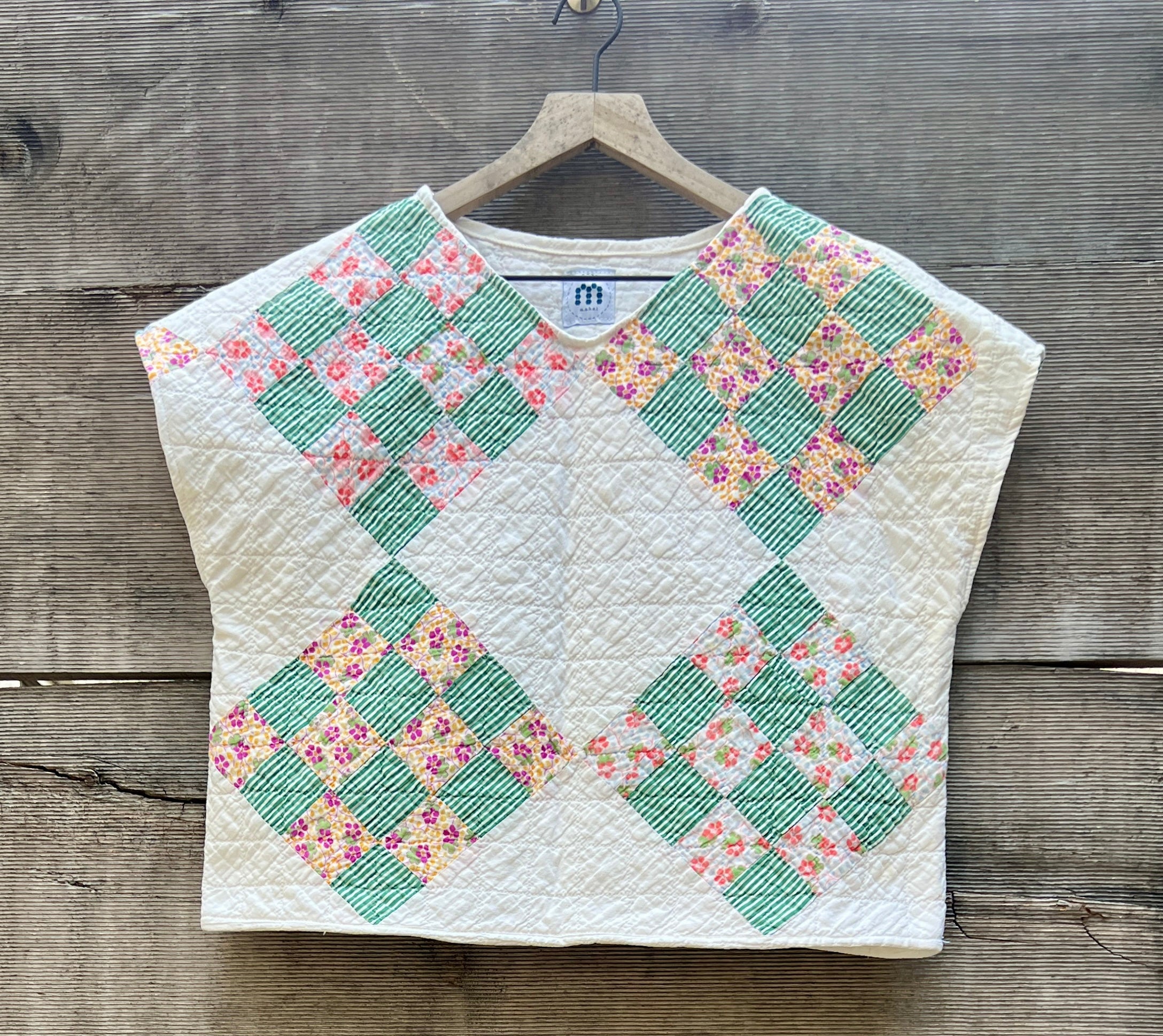 Crop Top (Green Striped 16 Patch)