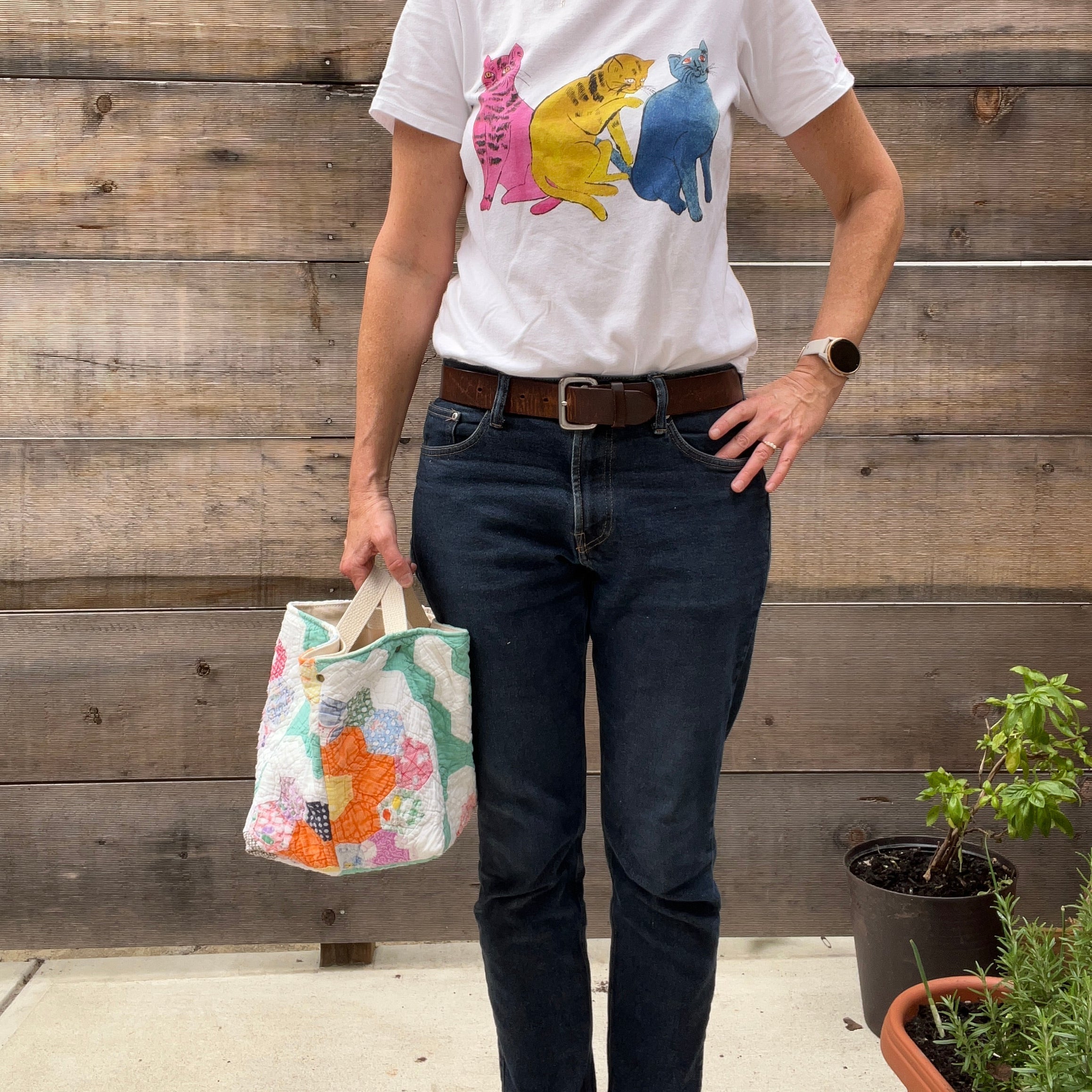 Quilt Bin (Purple 9 Patch 1)