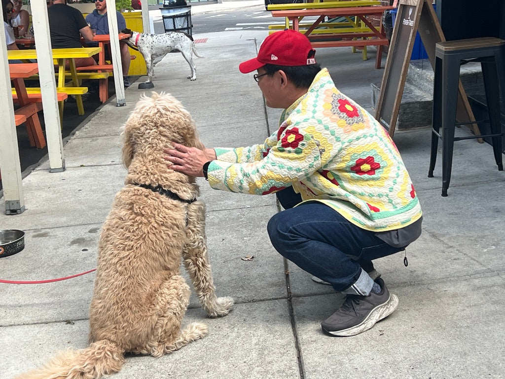Flower Garden (with green) Quilt Coat