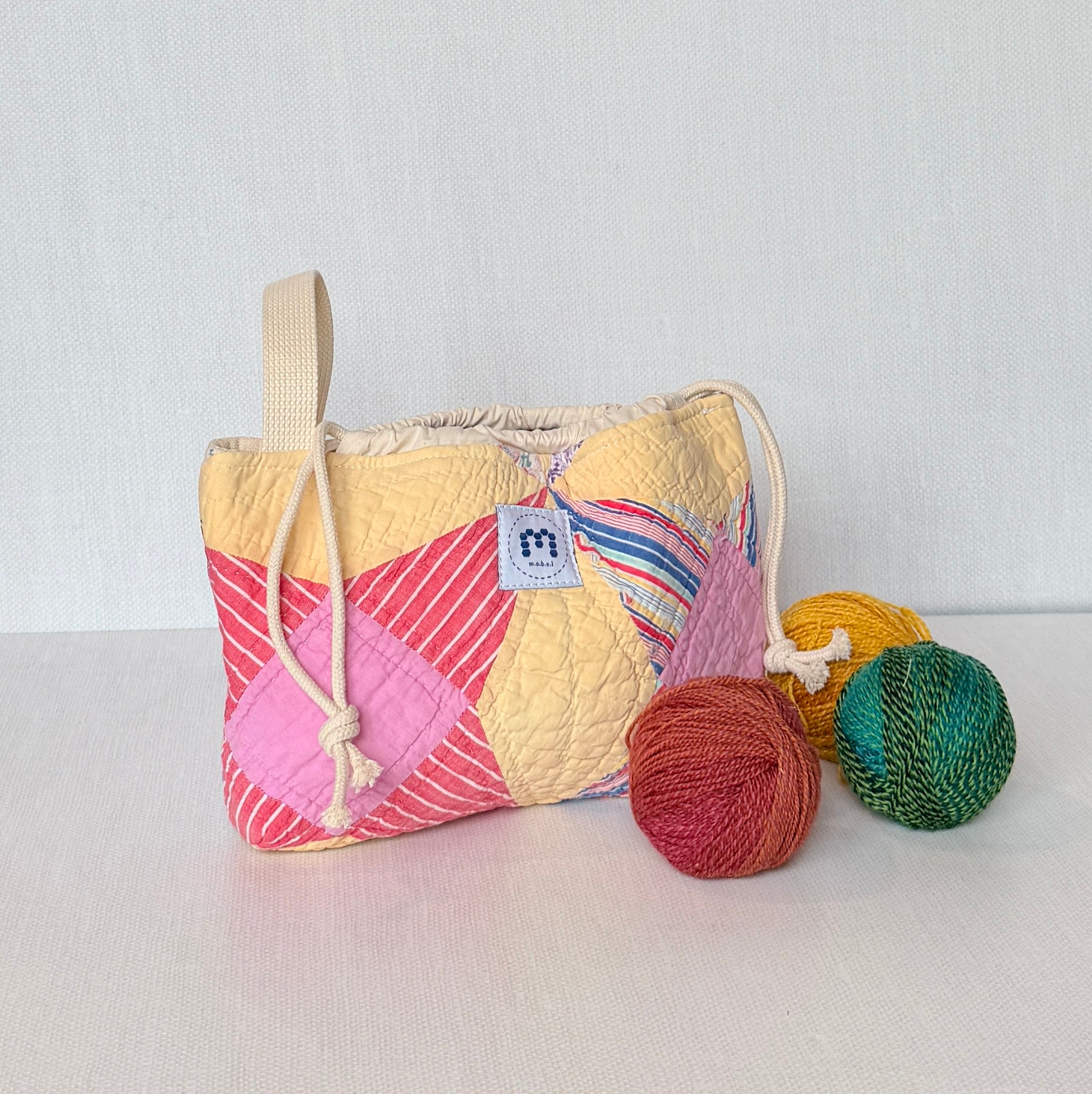 Baby Bucket Bag (Yellow Hummingbird with Stripes)