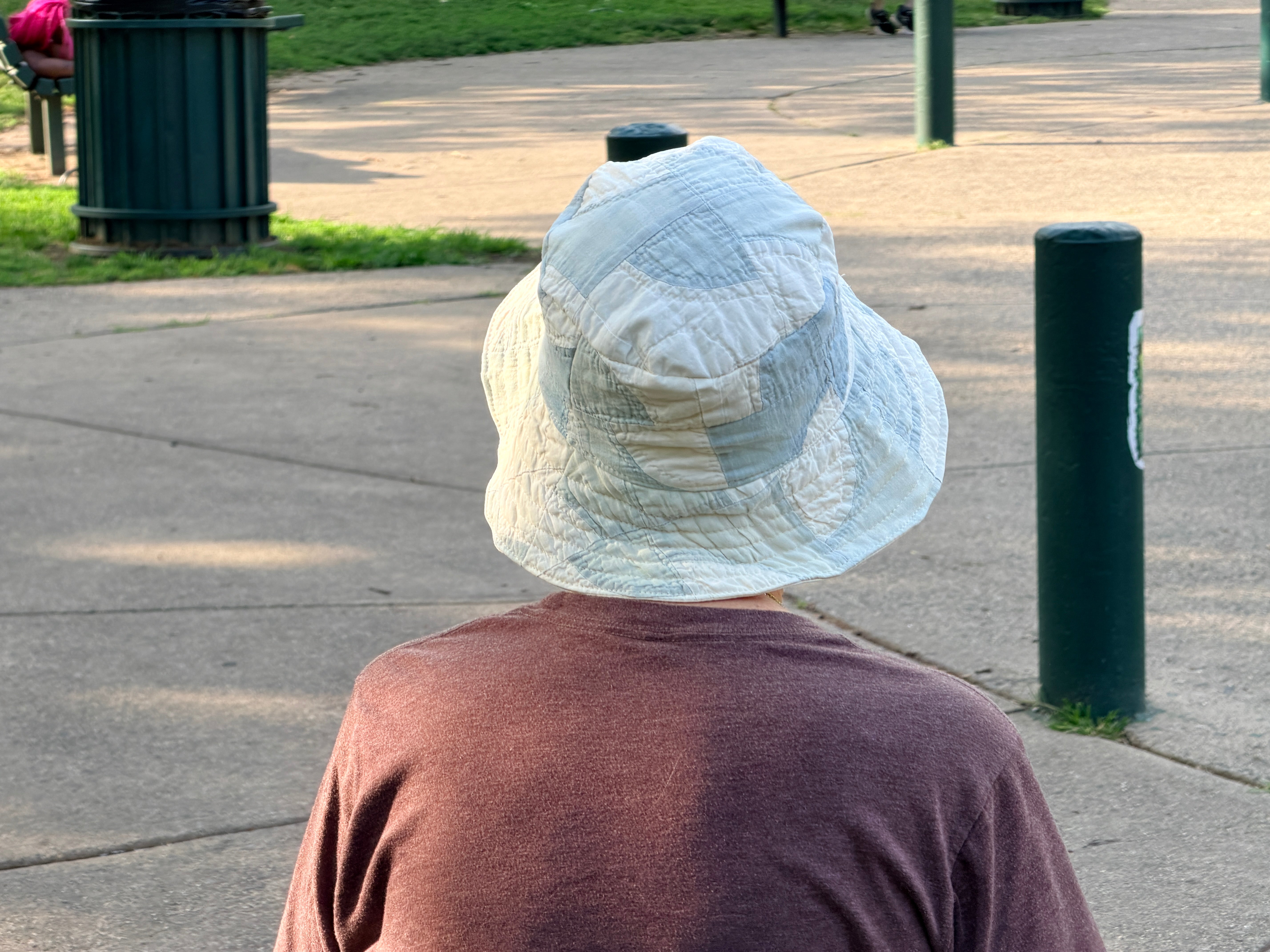 Bucket Hat (Faded Blue Drunkard's Path)