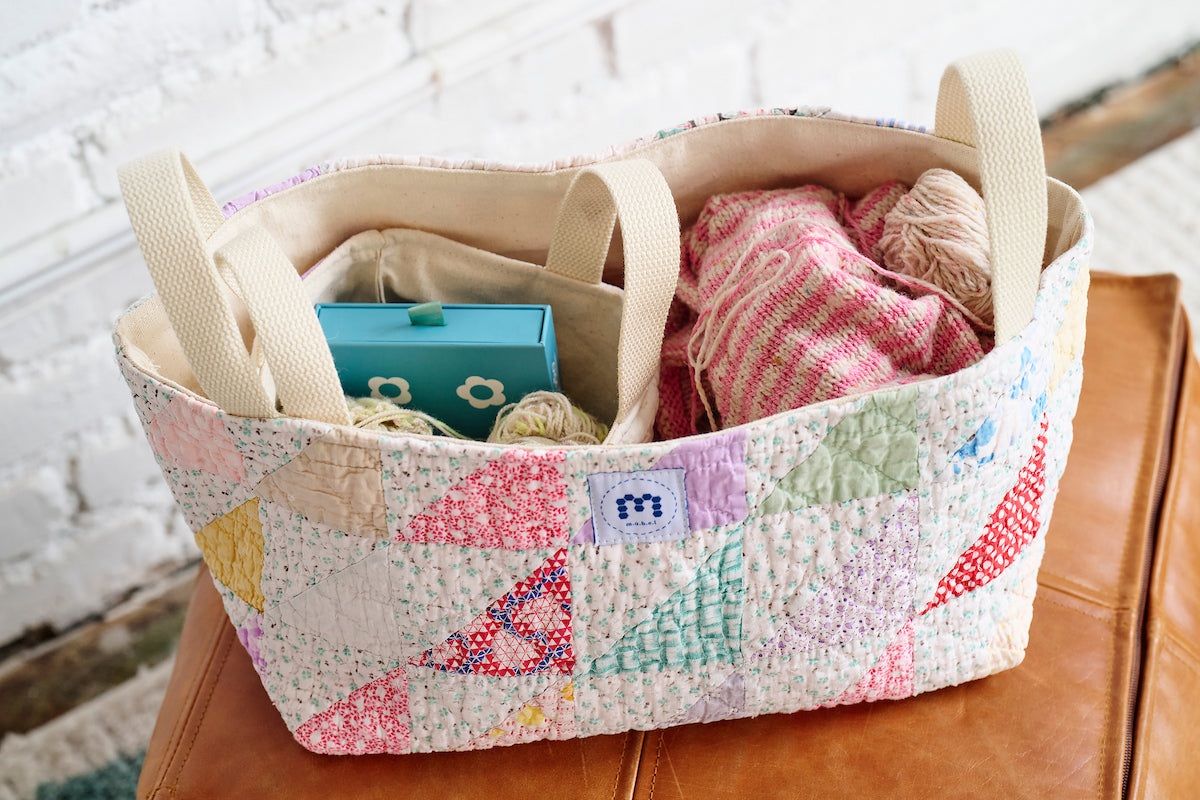 Divided Basket (Pink Bear Claw)