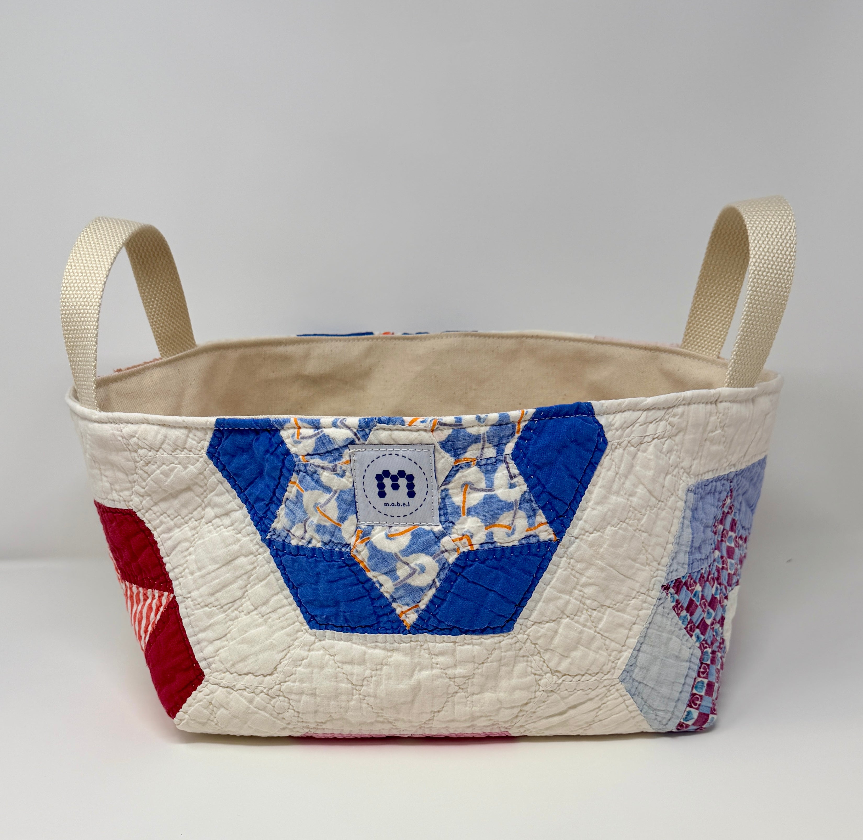 Quilt Basket (Bright 6 Point Star #1)